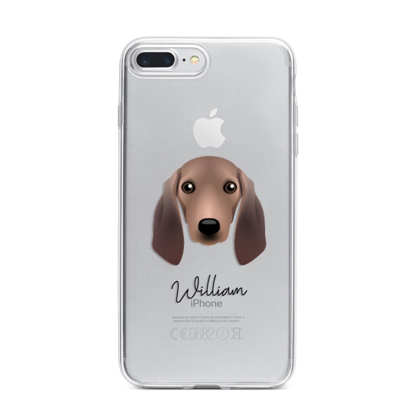 Segugio Italiano Personalised iPhone 7 Plus Bumper Case on Silver iPhone