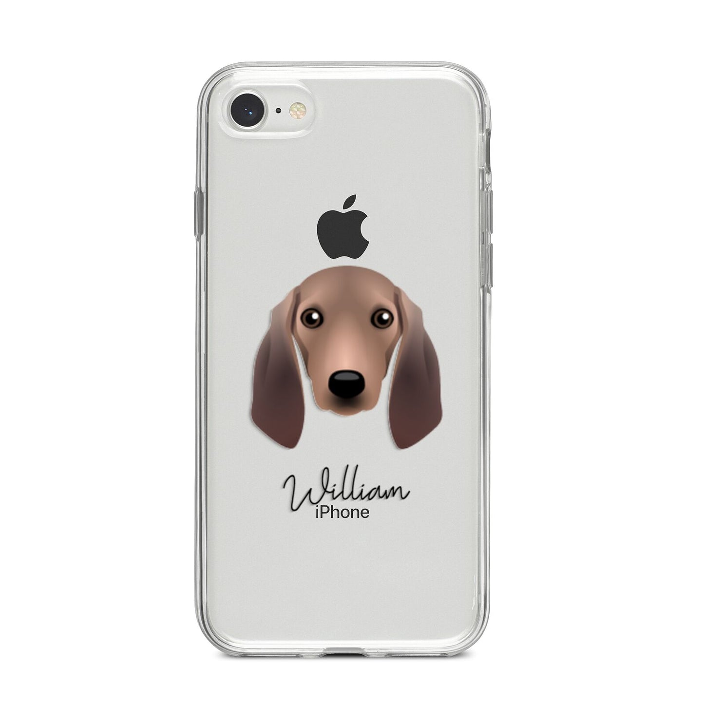 Segugio Italiano Personalised iPhone 8 Bumper Case on Silver iPhone