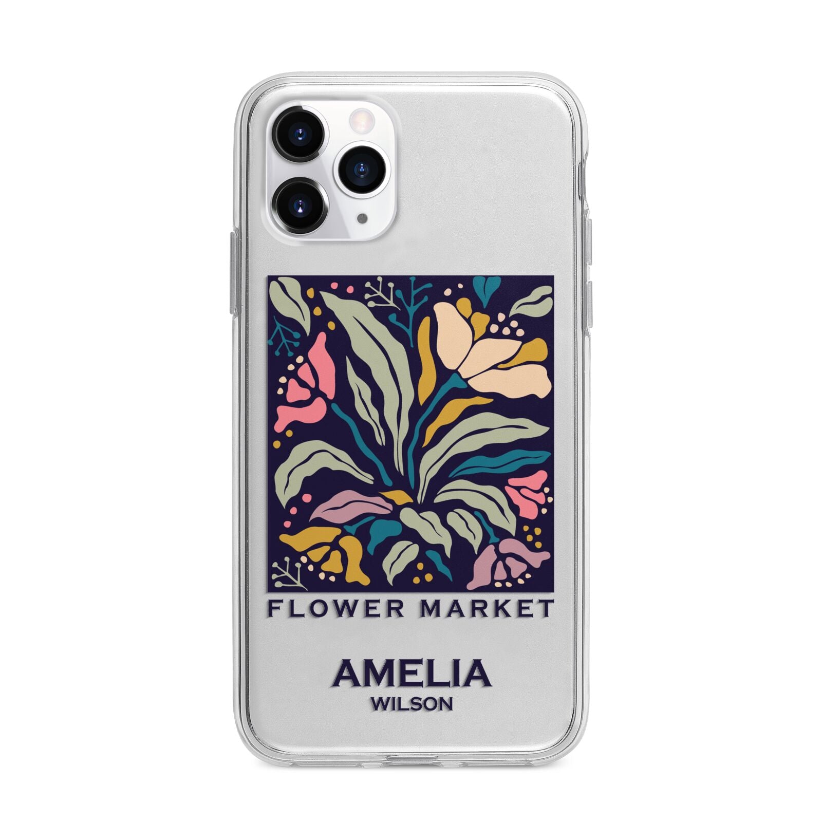 Seoul Flower Market Apple iPhone 11 Pro in Silver with Bumper Case