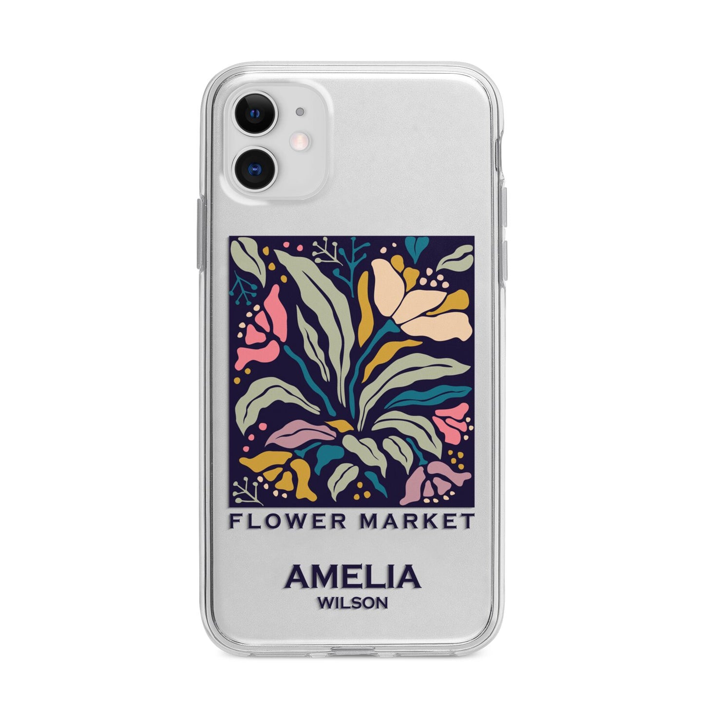 Seoul Flower Market Apple iPhone 11 in White with Bumper Case