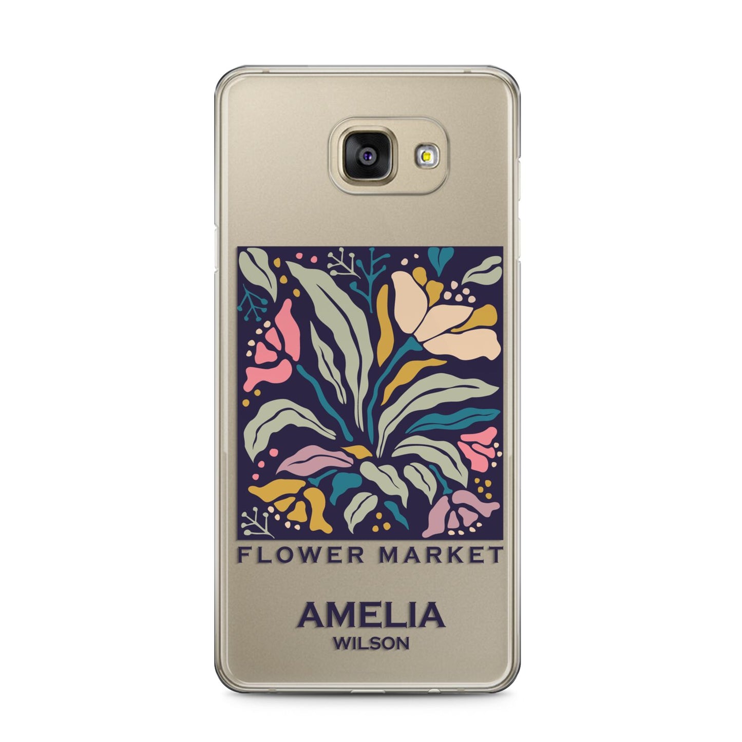 Seoul Flower Market Samsung Galaxy A5 2016 Case on gold phone