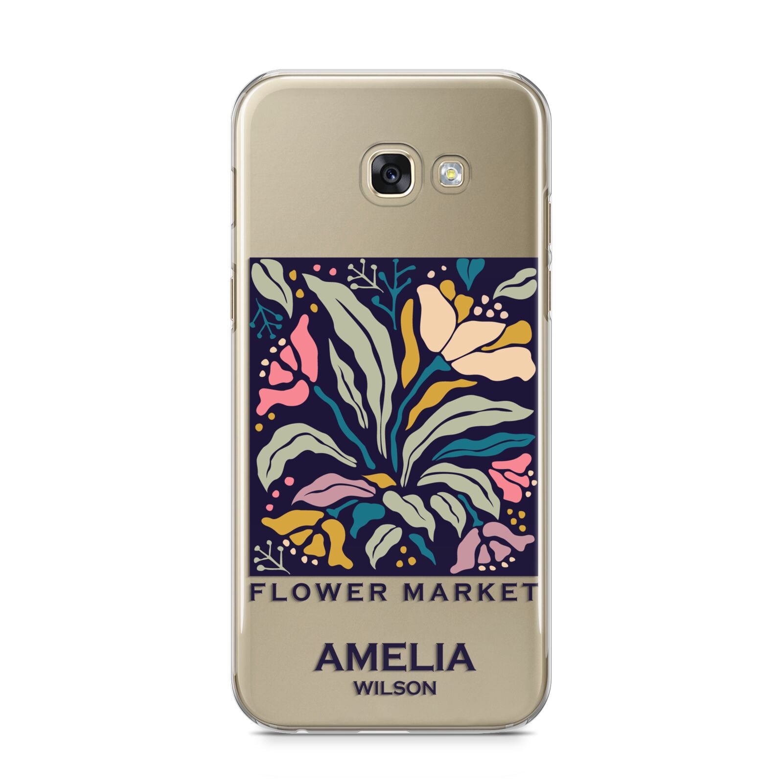 Seoul Flower Market Samsung Galaxy A5 2017 Case on gold phone