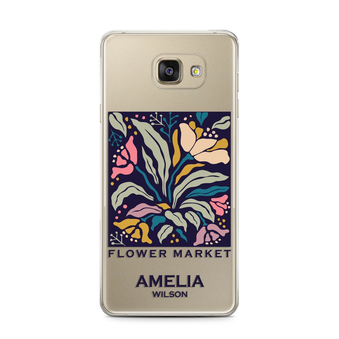 Seoul Flower Market Samsung Galaxy A7 2016 Case on gold phone