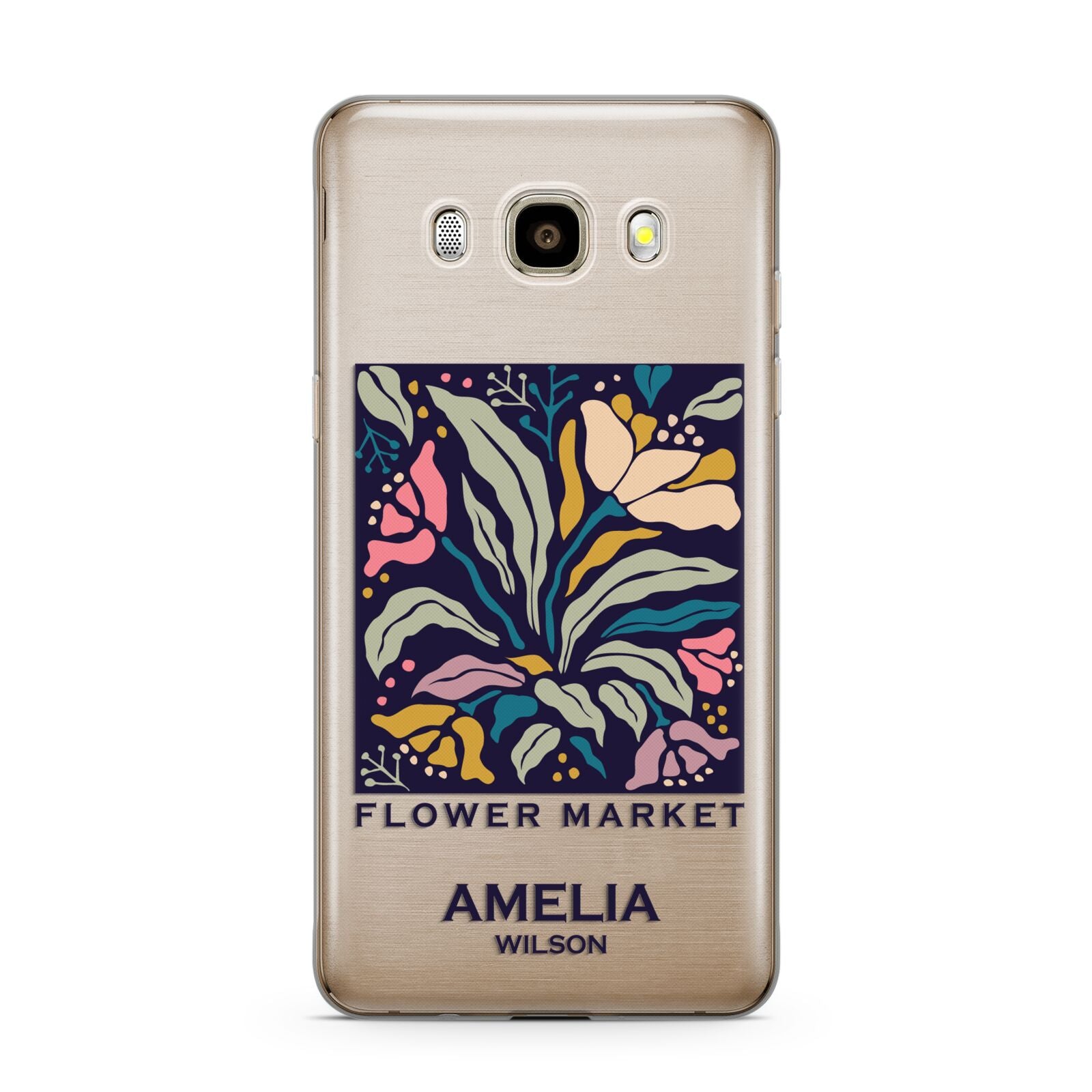 Seoul Flower Market Samsung Galaxy J7 2016 Case on gold phone