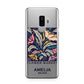 Seoul Flower Market Samsung Galaxy S9 Plus Case on Silver phone