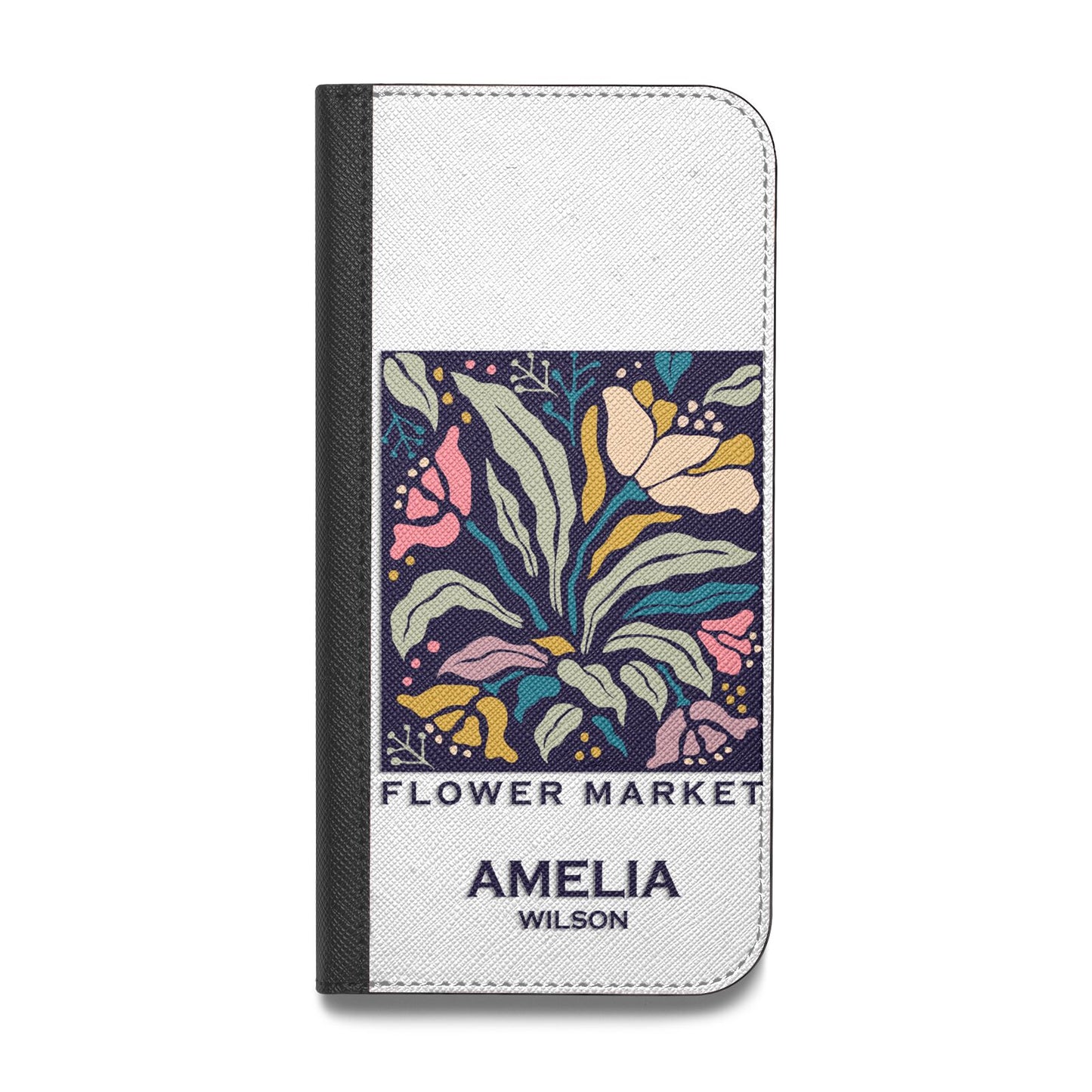 Seoul Flower Market Vegan Leather Flip iPhone Case