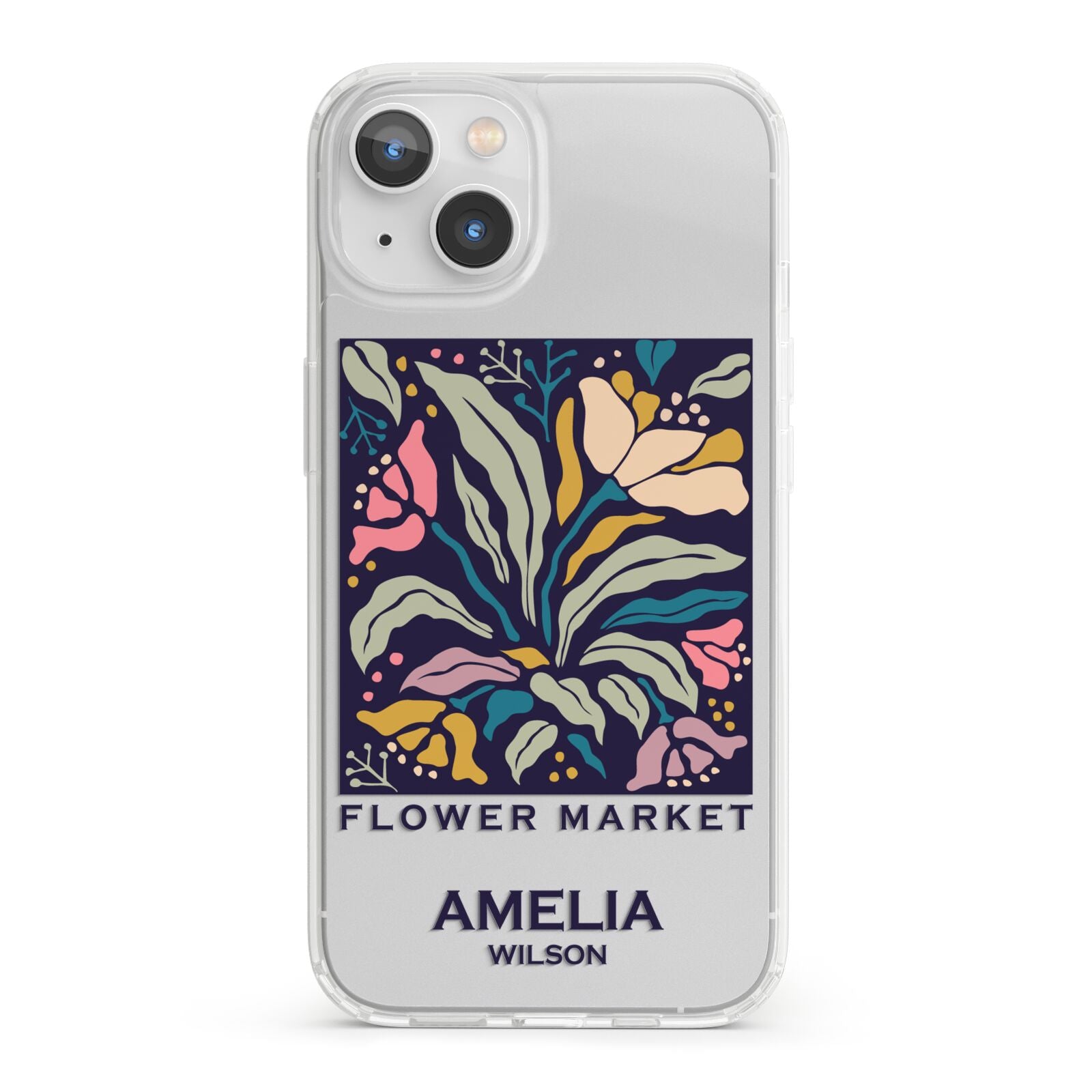 Seoul Flower Market iPhone 13 Clear Bumper Case