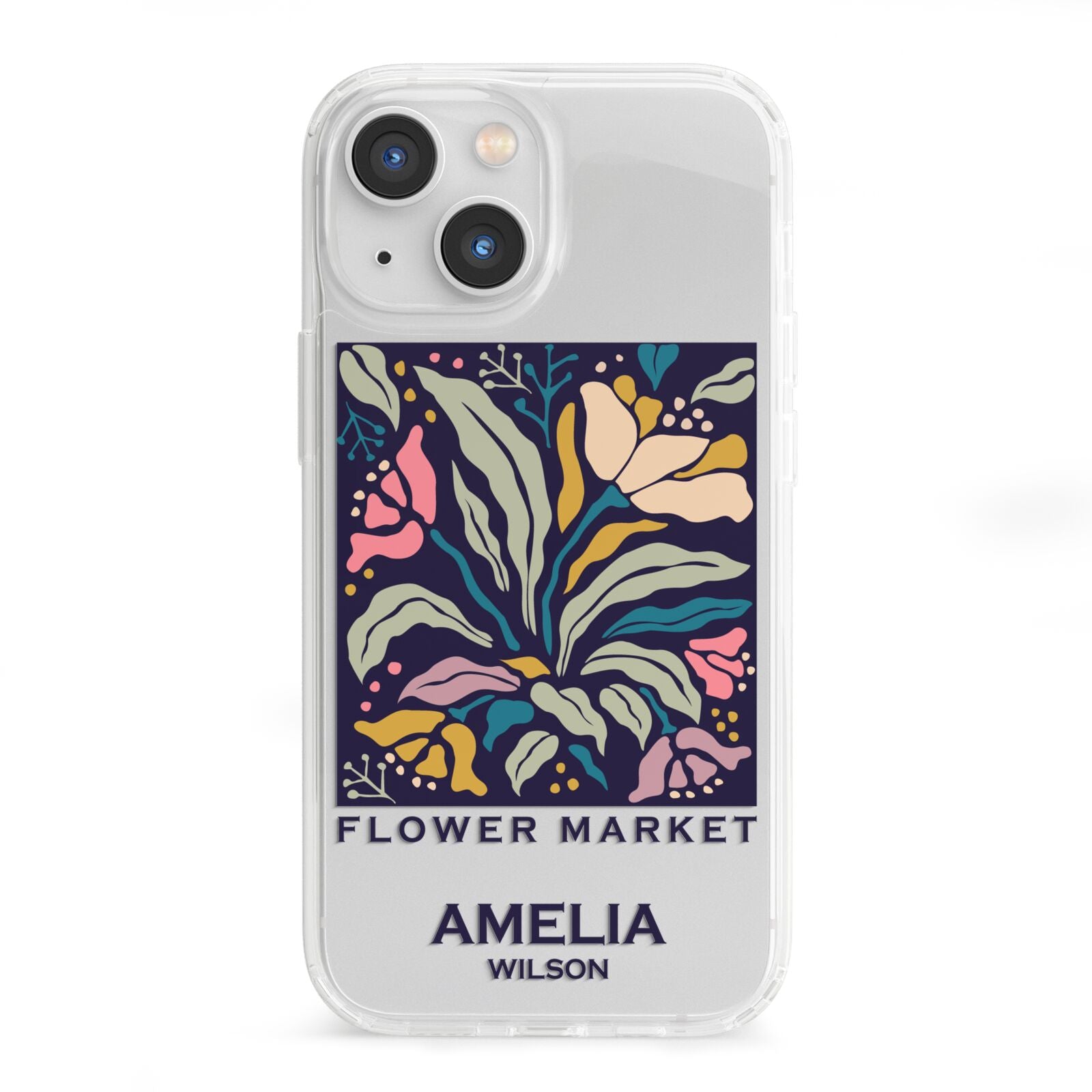 Seoul Flower Market iPhone 13 Mini Clear Bumper Case