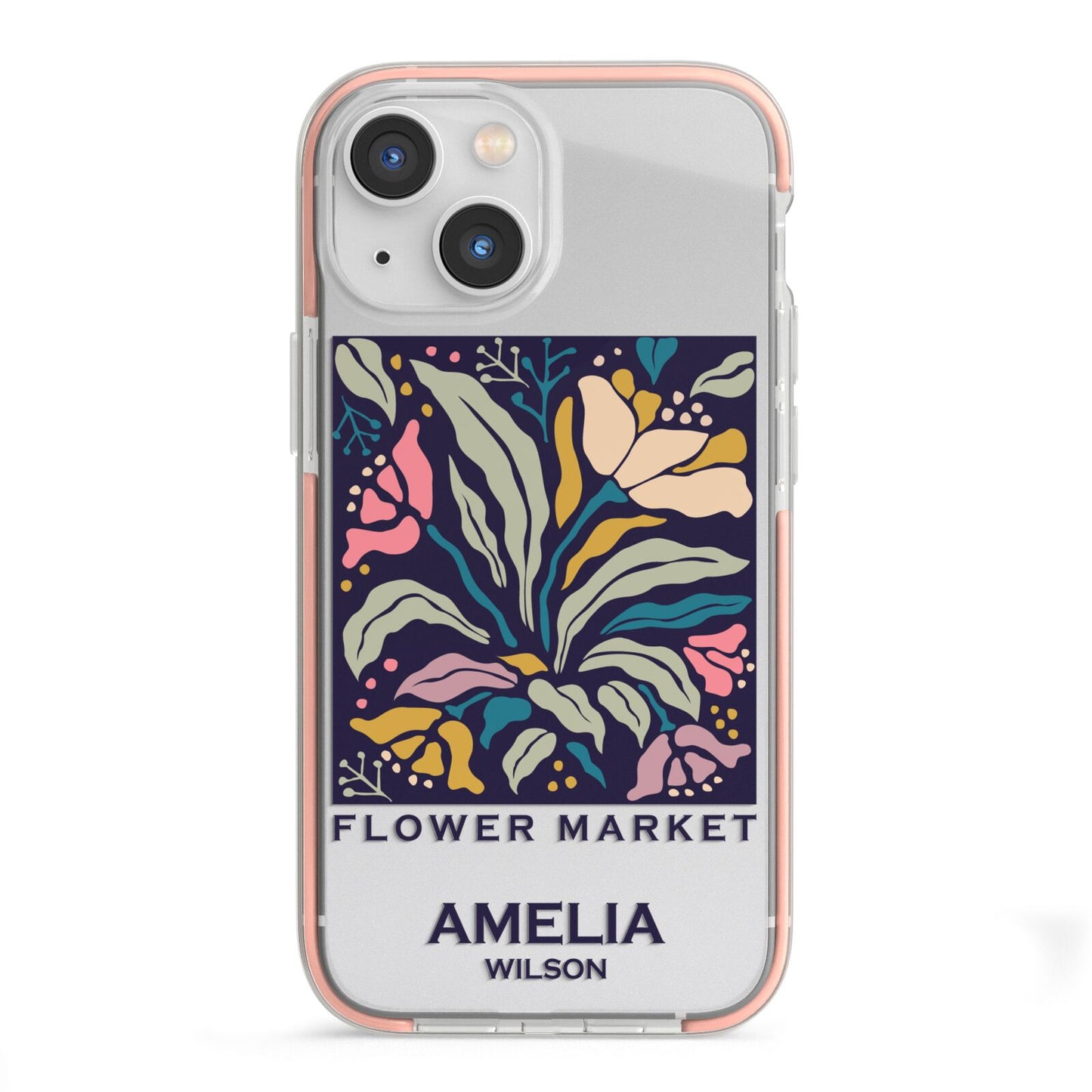 Seoul Flower Market iPhone 13 Mini TPU Impact Case with Pink Edges