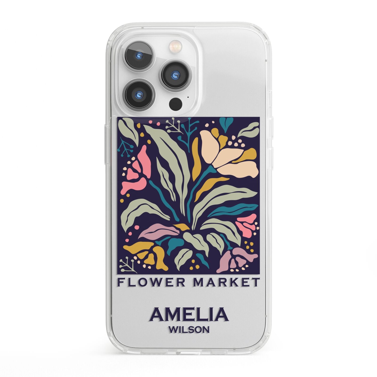 Seoul Flower Market iPhone 13 Pro Clear Bumper Case