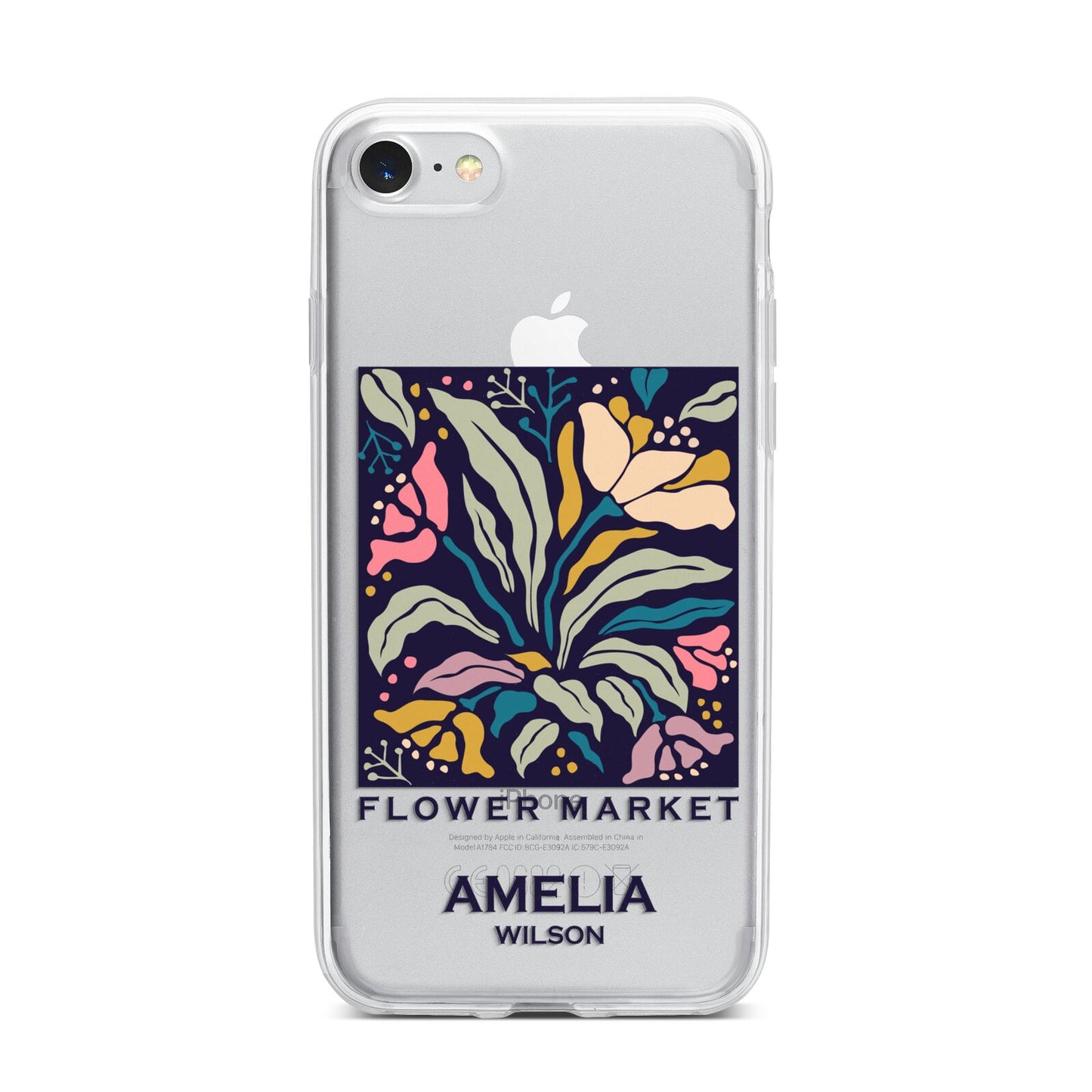 Seoul Flower Market iPhone 7 Bumper Case on Silver iPhone