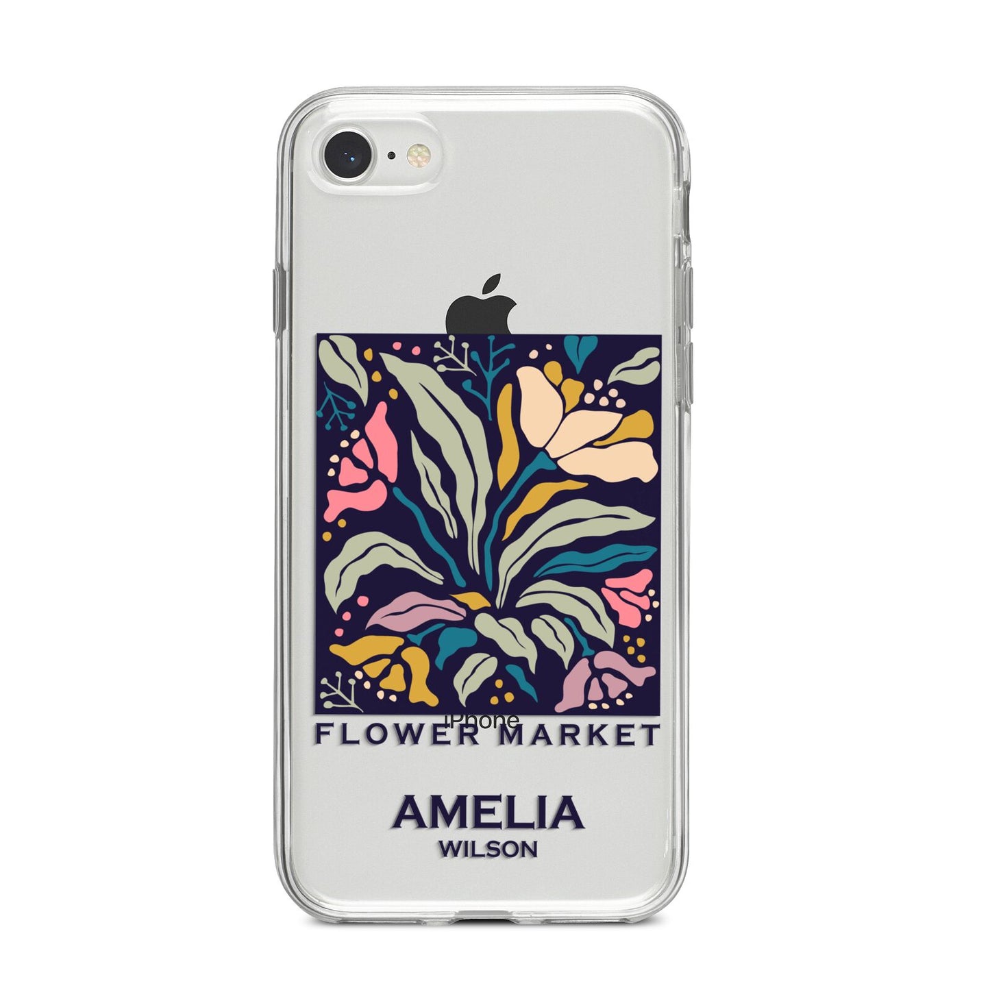 Seoul Flower Market iPhone 8 Bumper Case on Silver iPhone