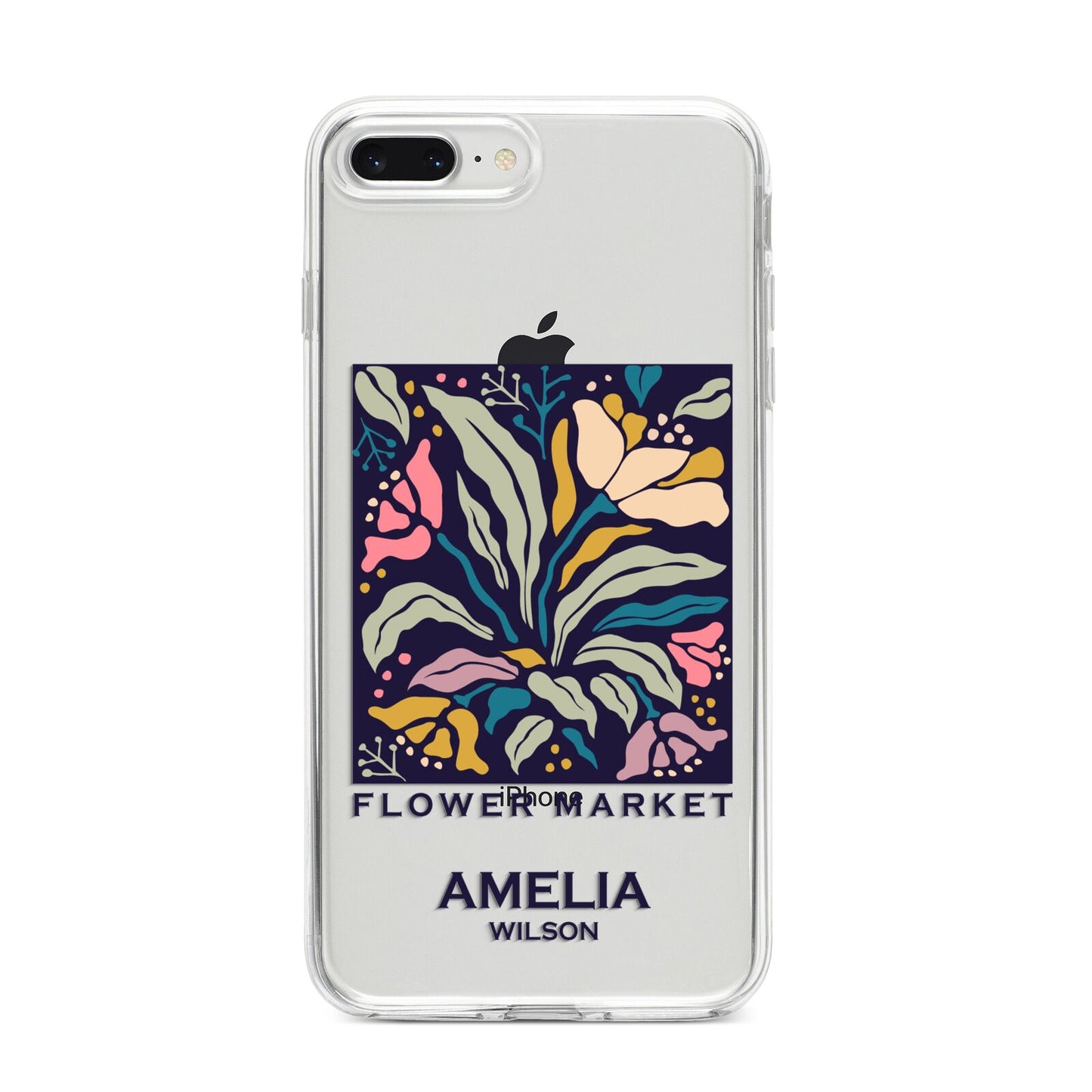 Seoul Flower Market iPhone 8 Plus Bumper Case on Silver iPhone