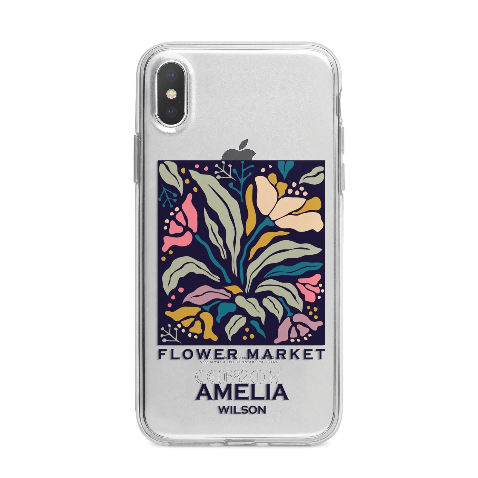 Seoul Flower Market iPhone X Bumper Case on Silver iPhone Alternative Image 1