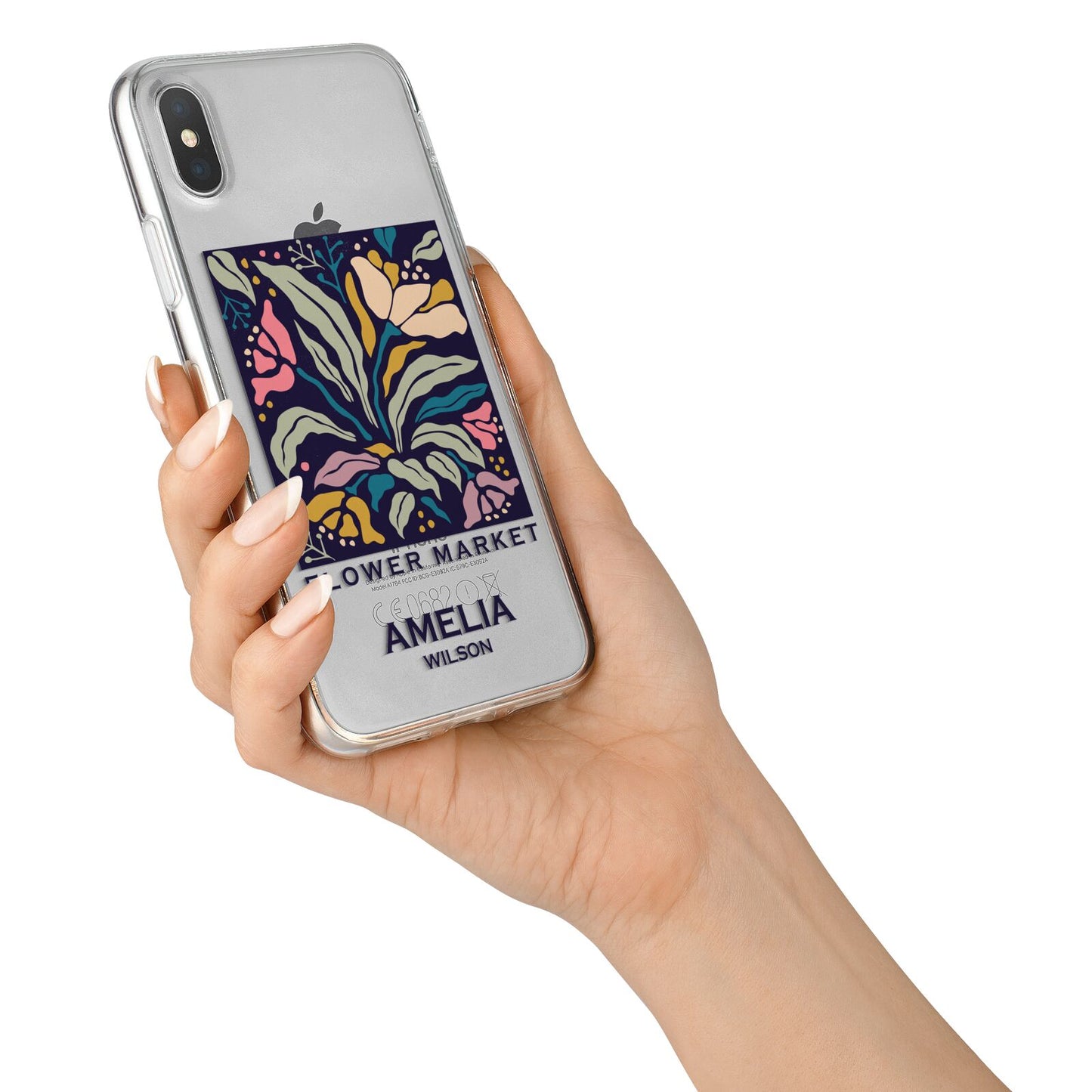 Seoul Flower Market iPhone X Bumper Case on Silver iPhone Alternative Image 2