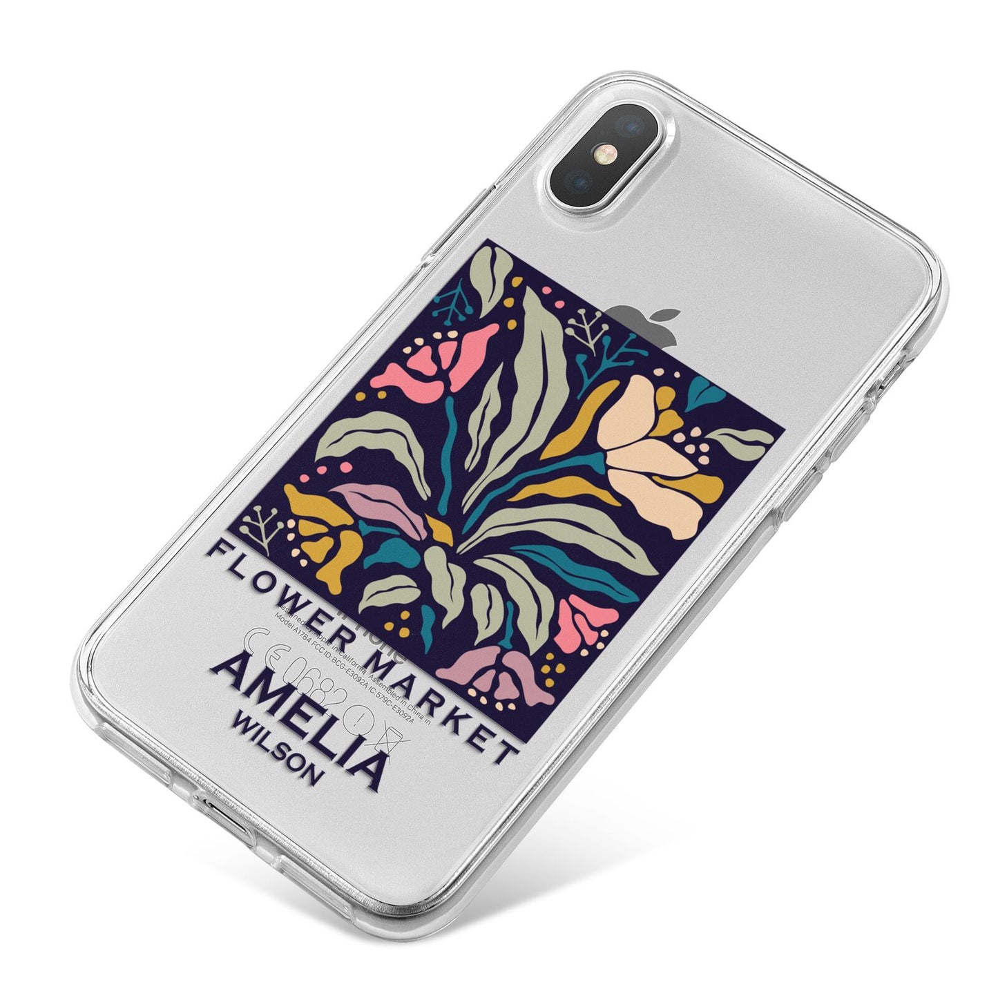 Seoul Flower Market iPhone X Bumper Case on Silver iPhone