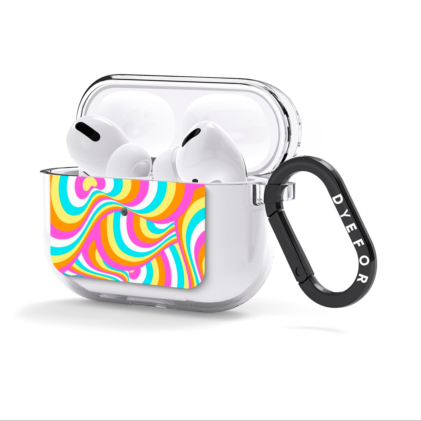 Seventies Abstract AirPods Clear Case 3rd Gen Side Image