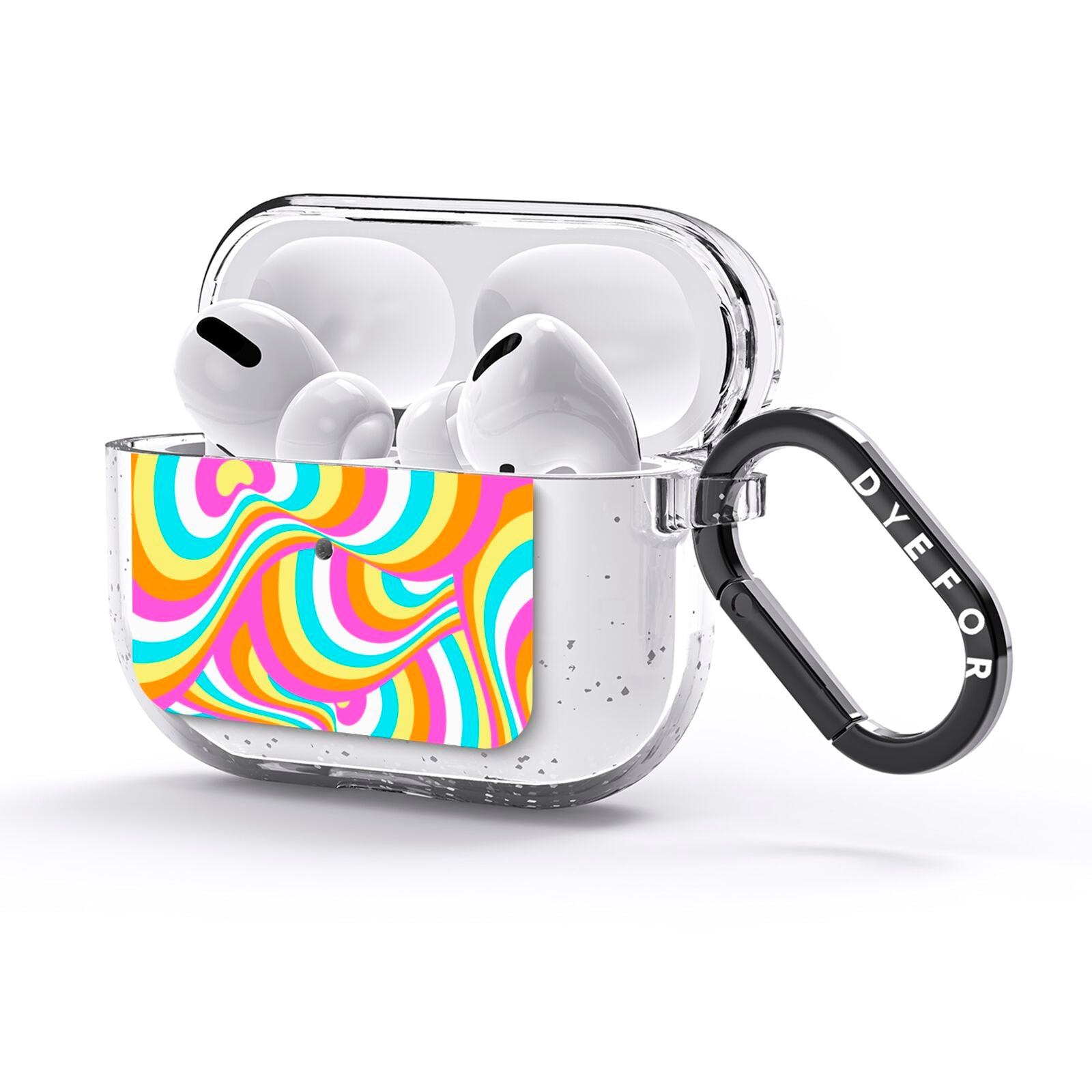 Seventies Abstract AirPods Glitter Case 3rd Gen Side Image