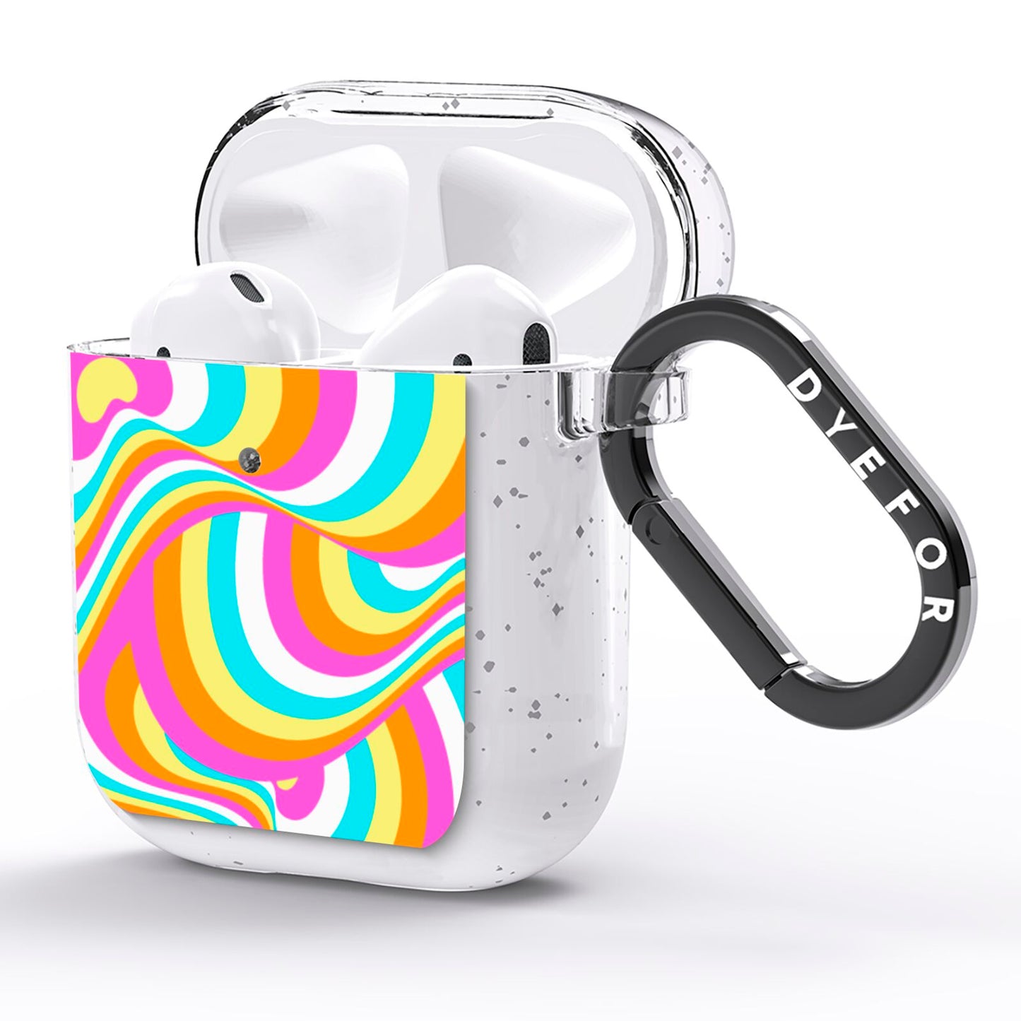 Seventies Abstract AirPods Glitter Case Side Image