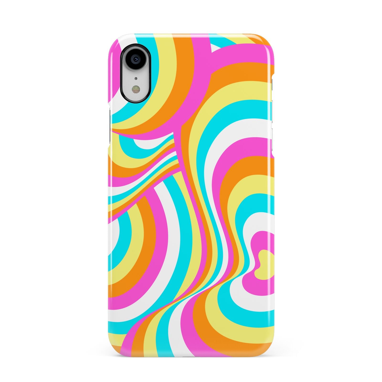 Seventies Abstract Apple iPhone XR White 3D Snap Case