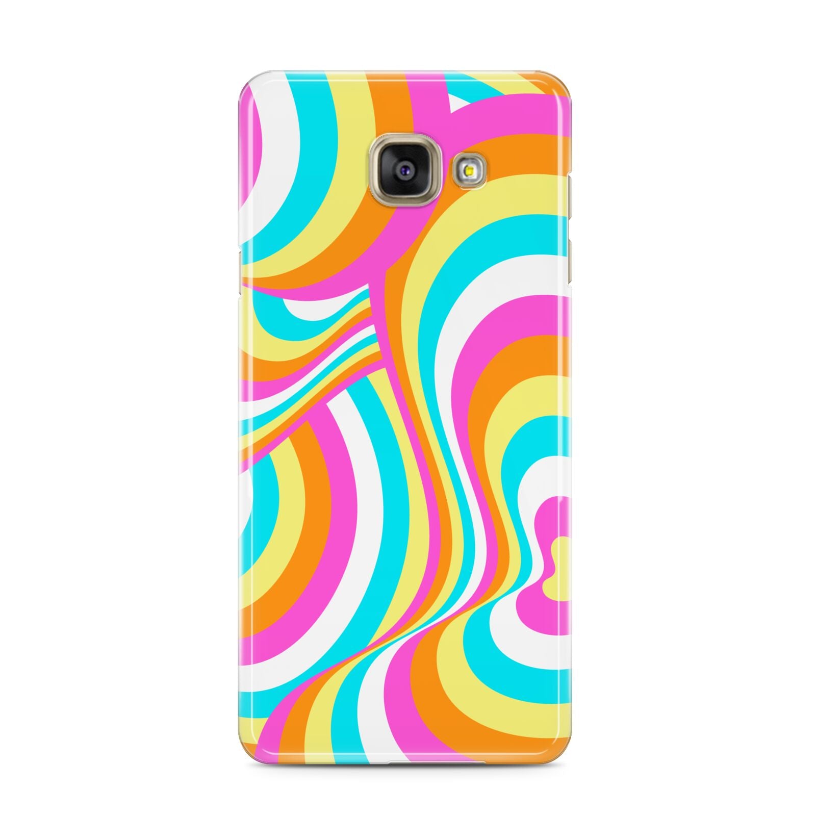 Seventies Abstract Samsung Galaxy A3 2016 Case on gold phone