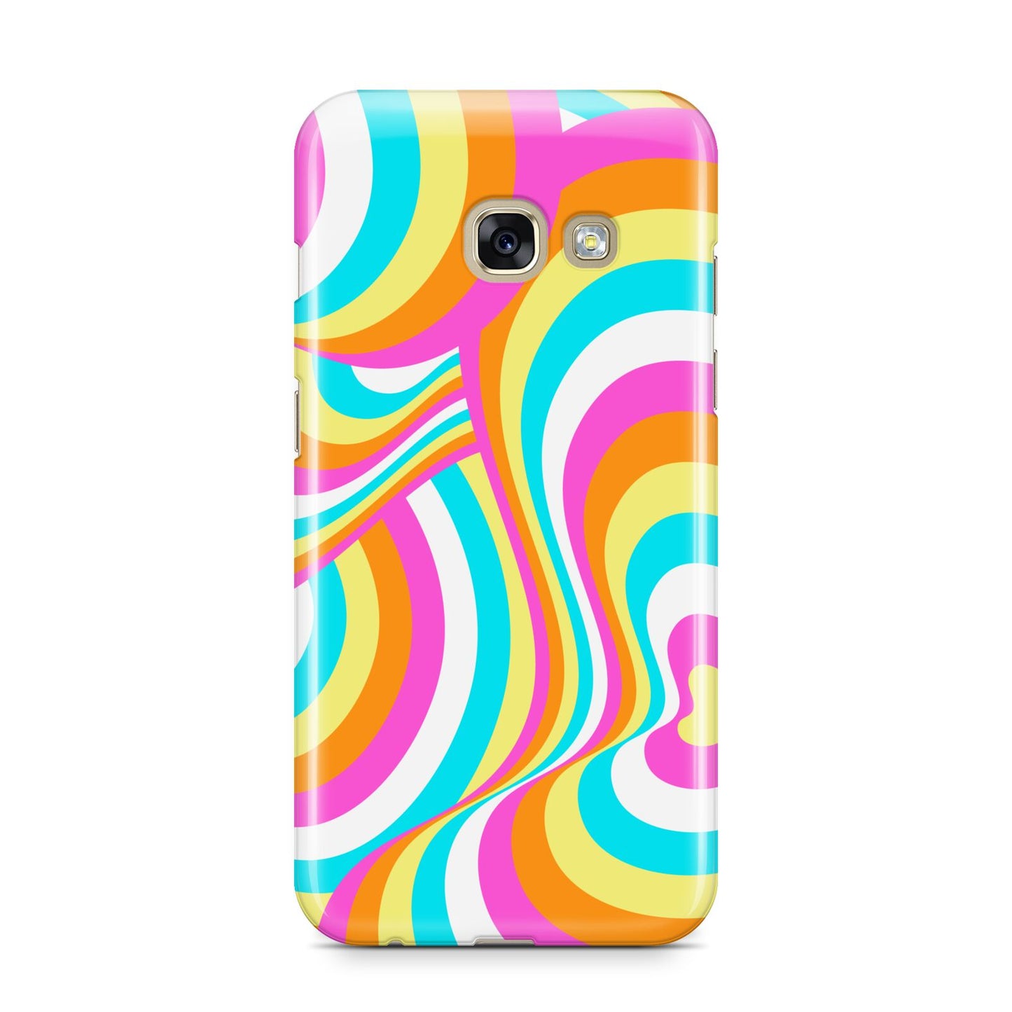 Seventies Abstract Samsung Galaxy A3 2017 Case on gold phone