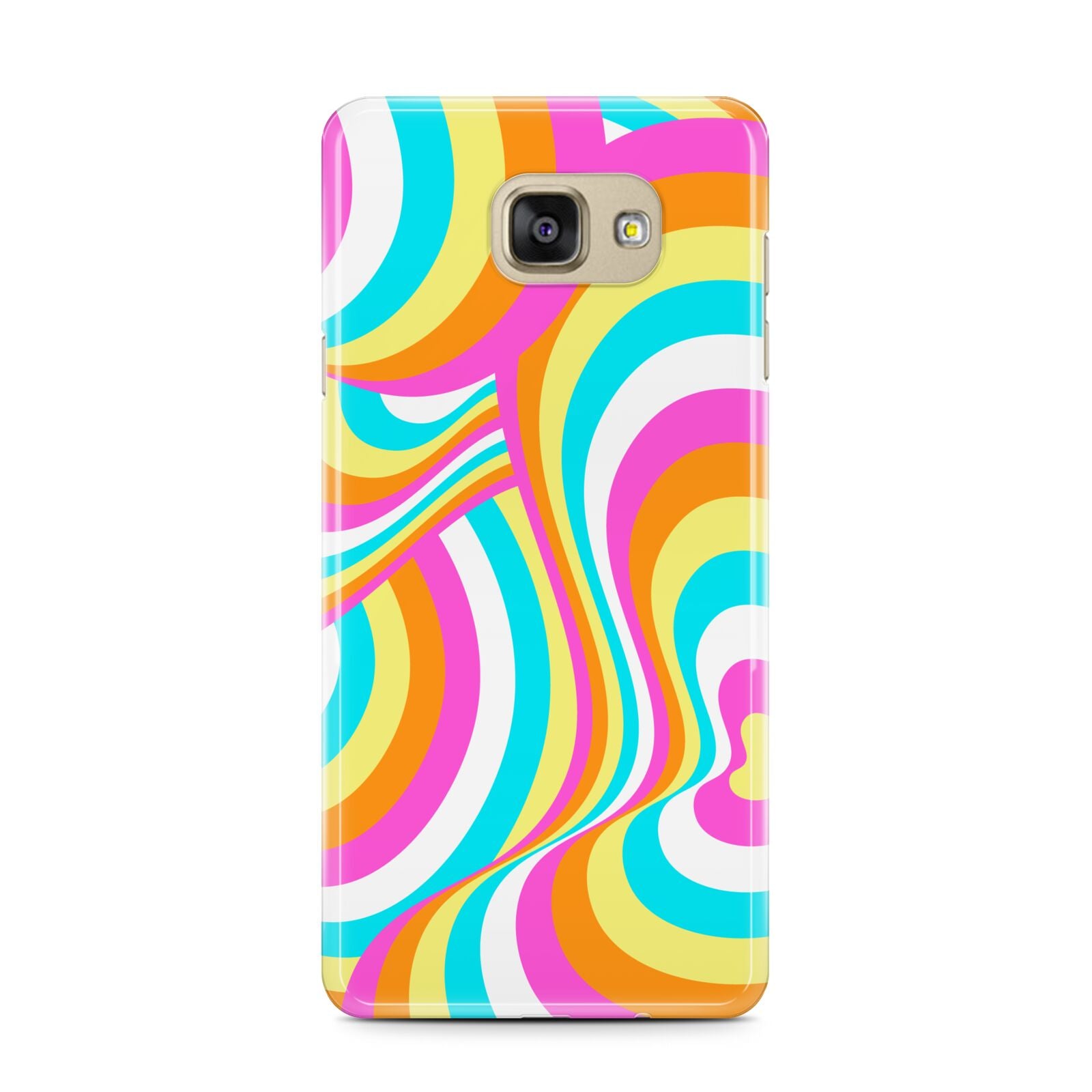 Seventies Abstract Samsung Galaxy A7 2016 Case on gold phone