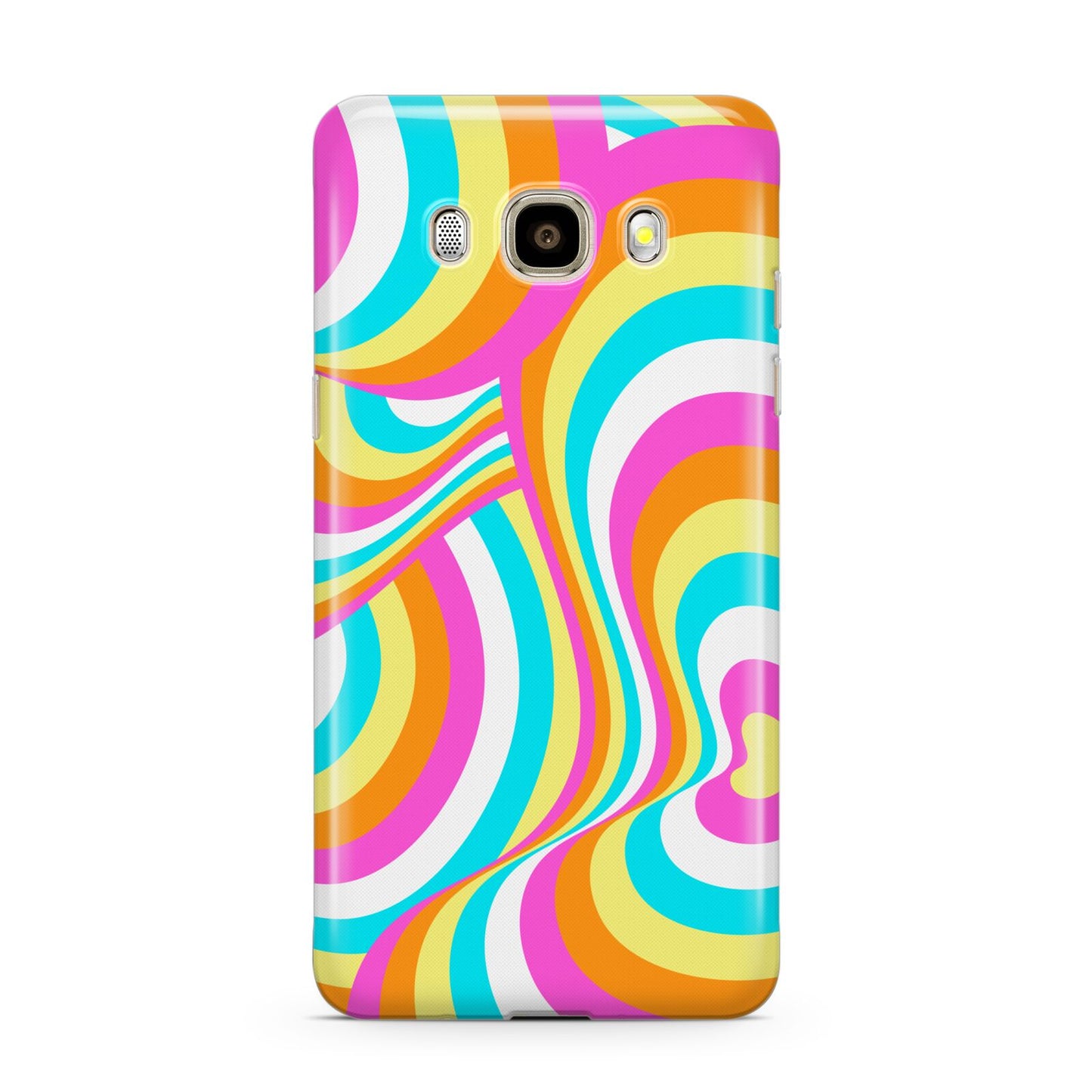 Seventies Abstract Samsung Galaxy J7 2016 Case on gold phone