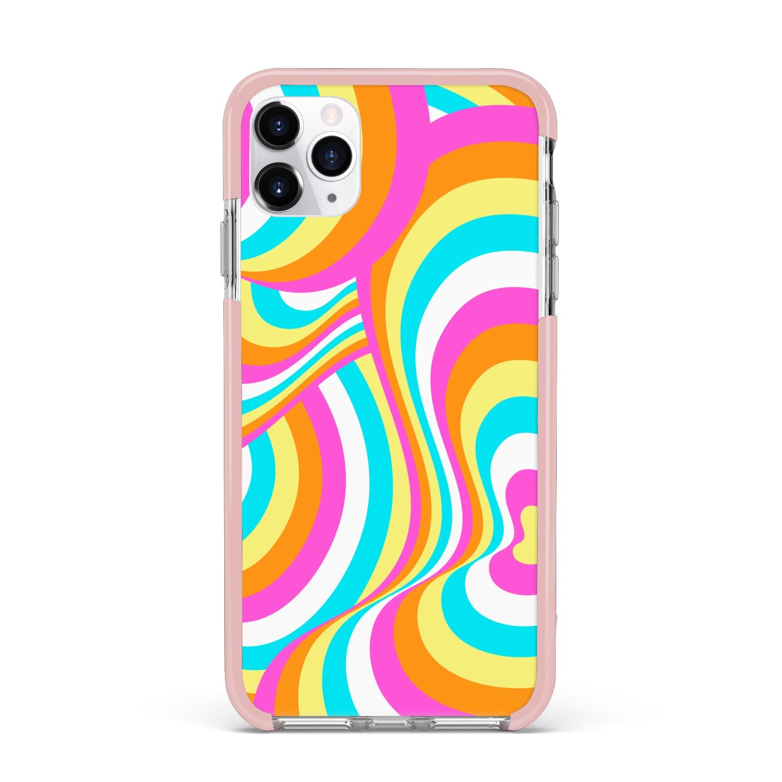 Seventies Abstract iPhone 11 Pro Max Impact Pink Edge Case