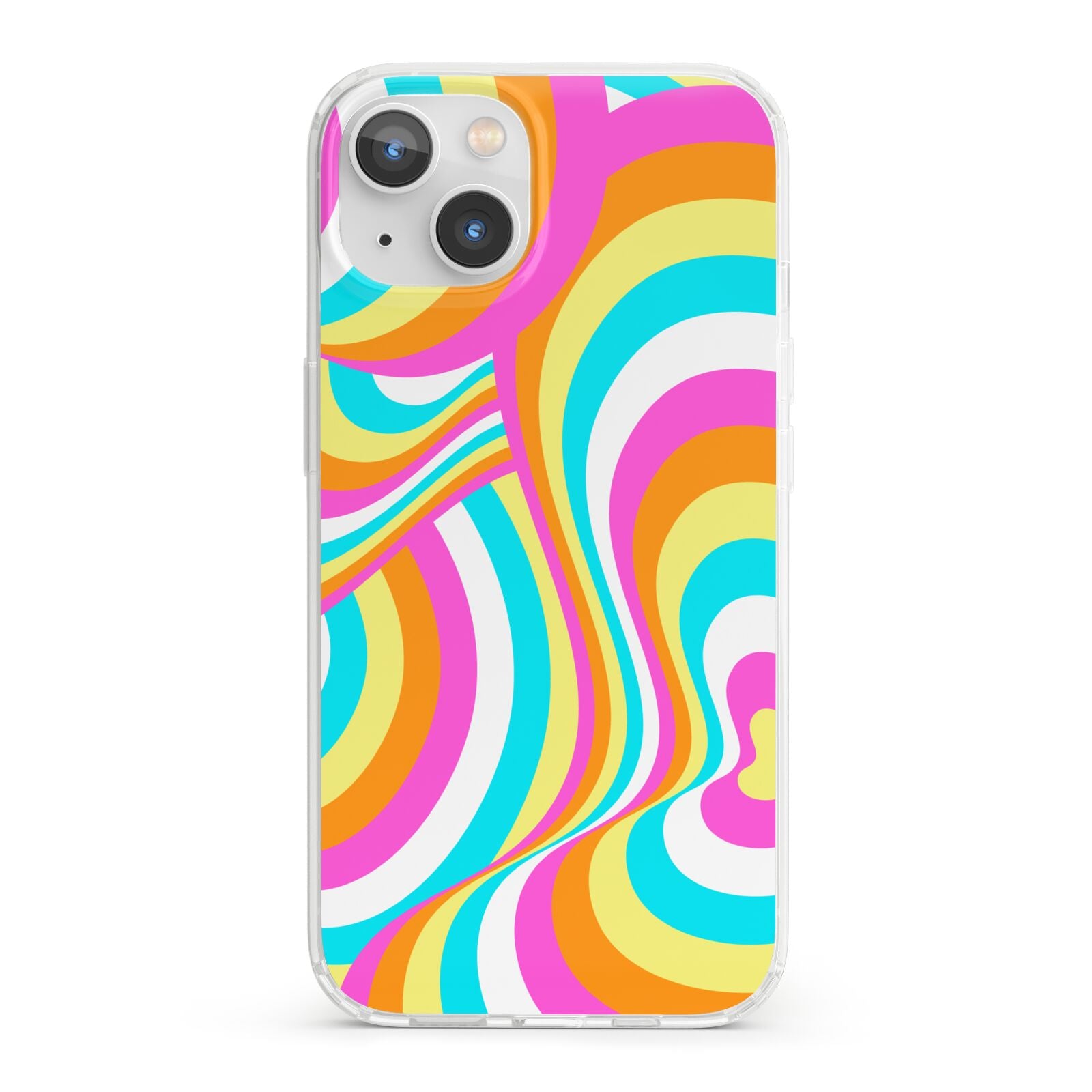 Seventies Abstract iPhone 13 Clear Bumper Case