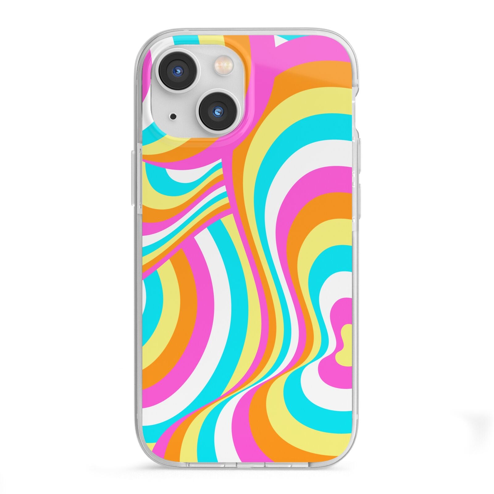 Seventies Abstract iPhone 13 Mini TPU Impact Case with White Edges