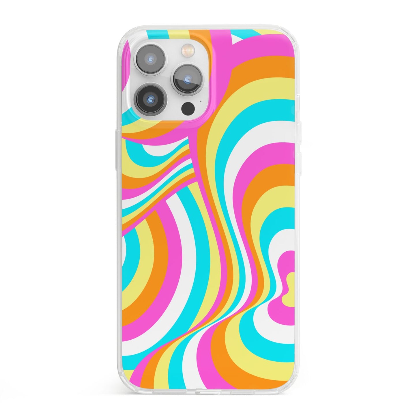 Seventies Abstract iPhone 13 Pro Max Clear Bumper Case