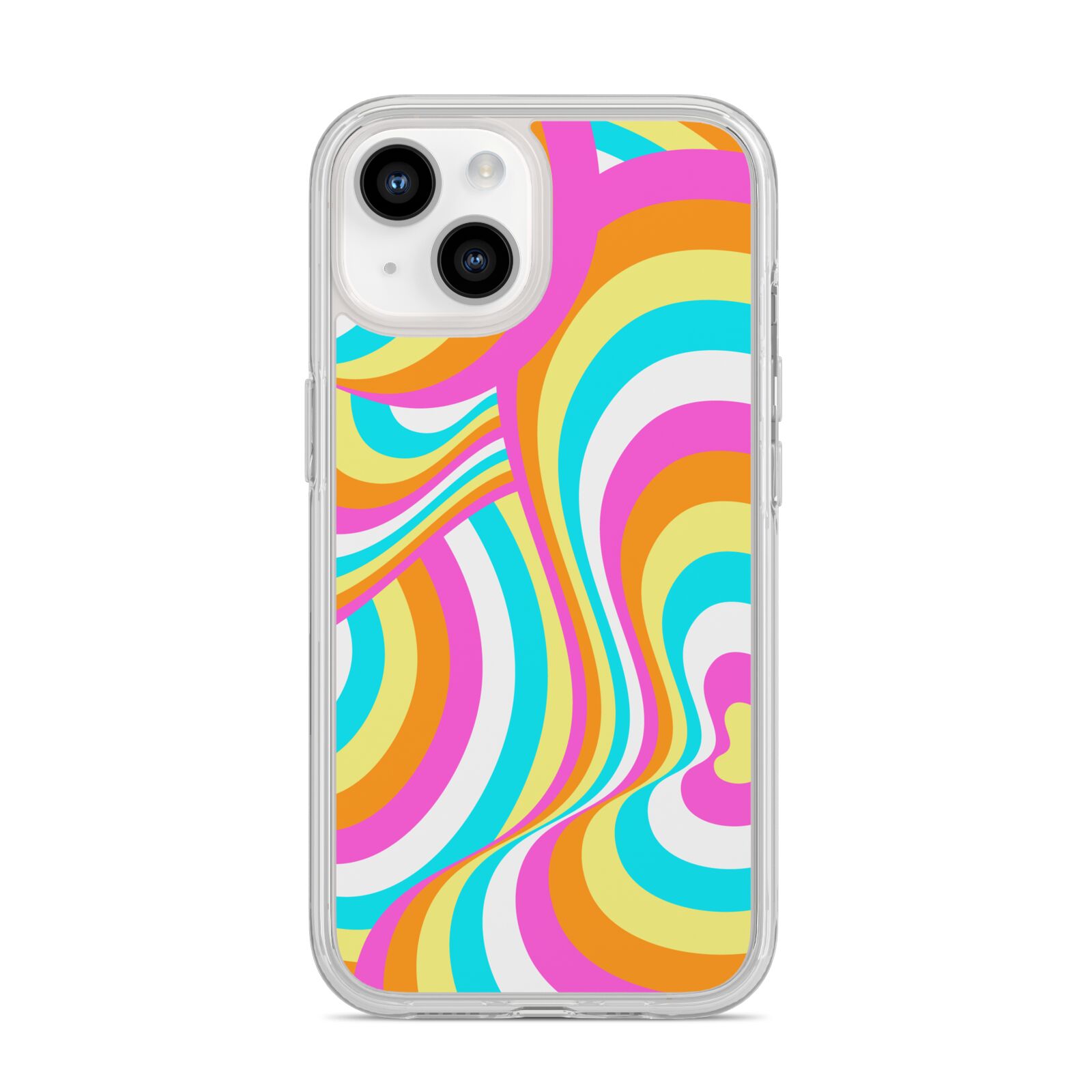 Seventies Abstract iPhone 14 Clear Tough Case Starlight