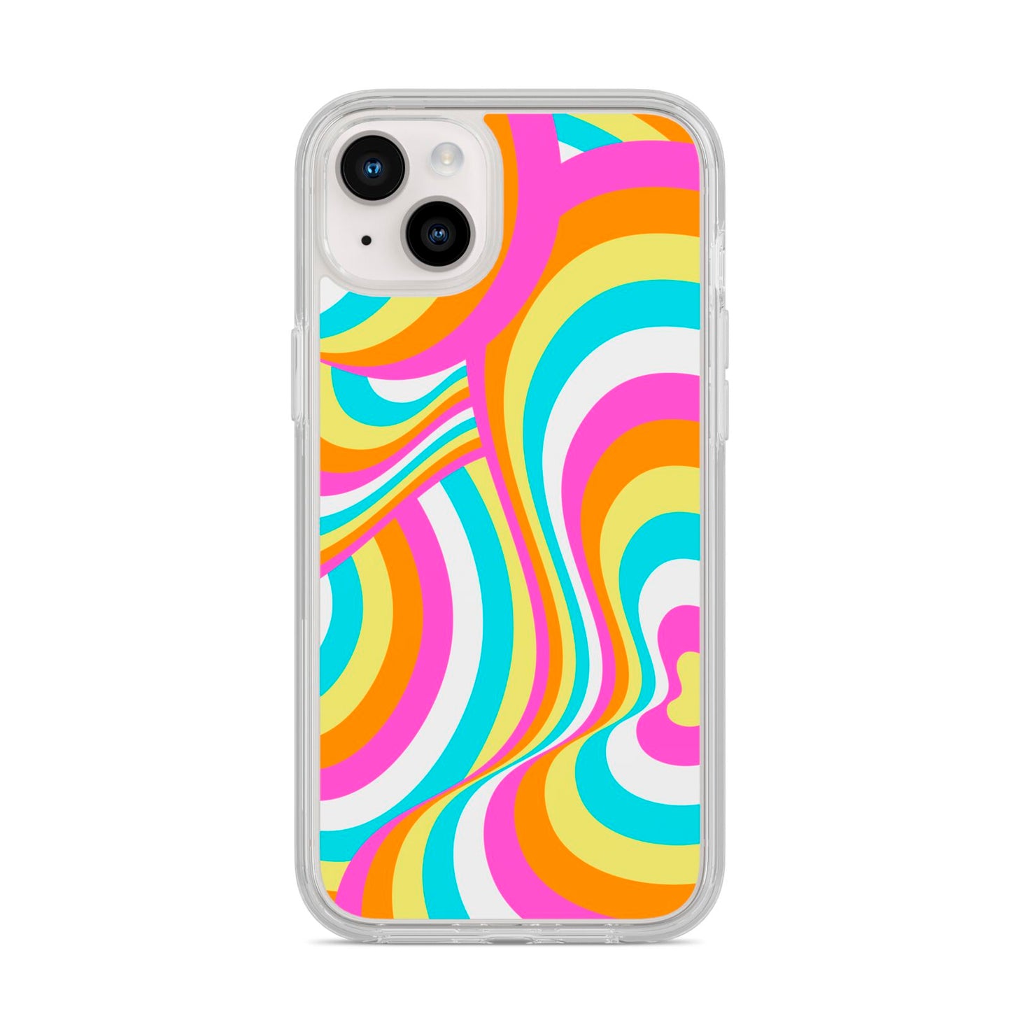 Seventies Abstract iPhone 14 Plus Clear Tough Case Starlight