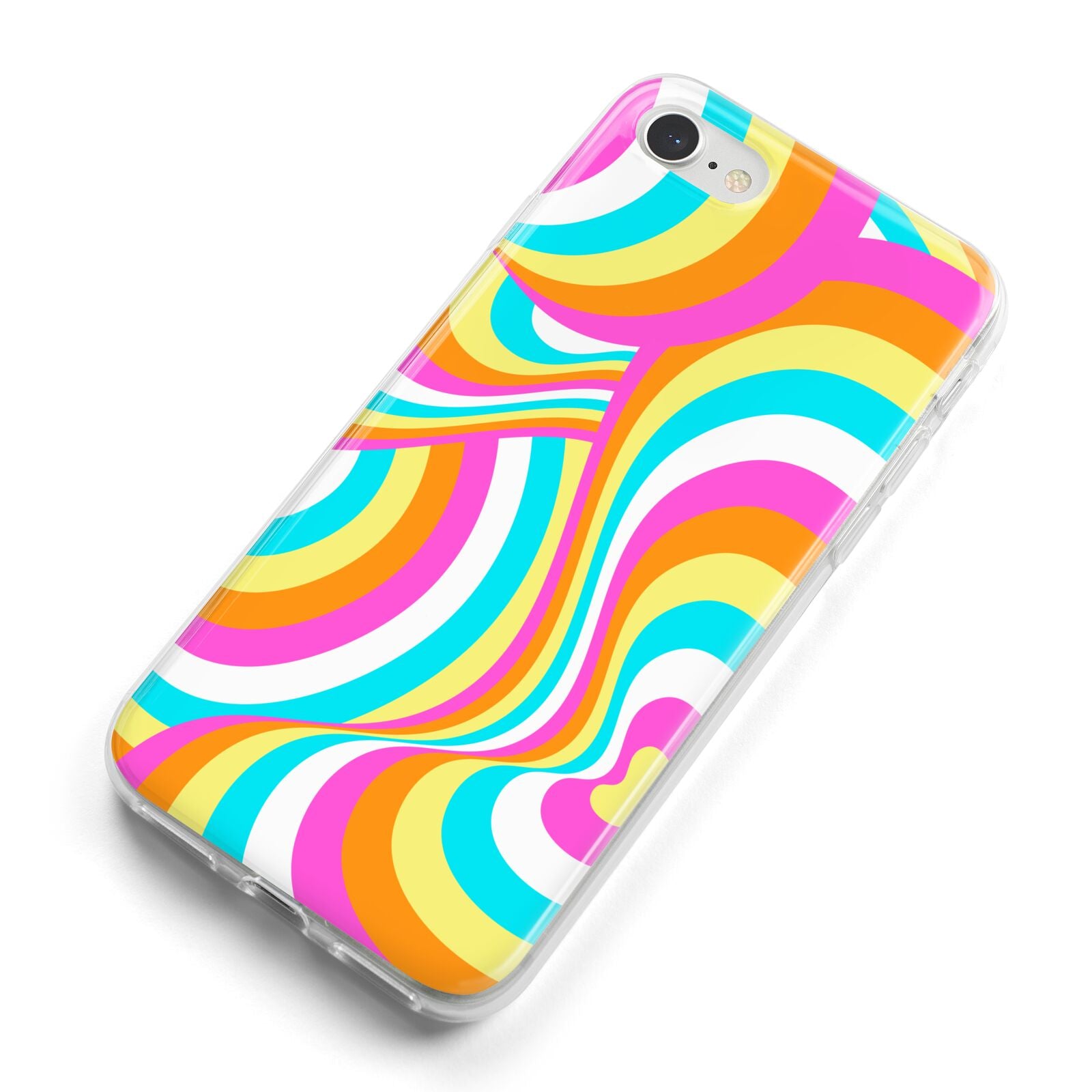 Seventies Abstract iPhone 8 Bumper Case on Silver iPhone Alternative Image