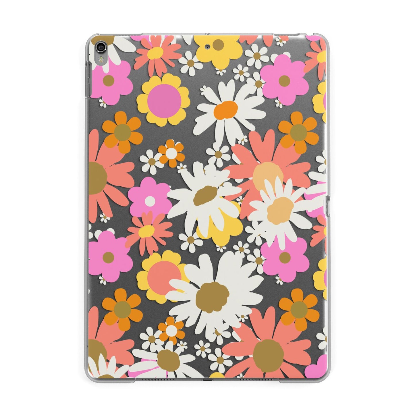 Seventies Floral Apple iPad Grey Case