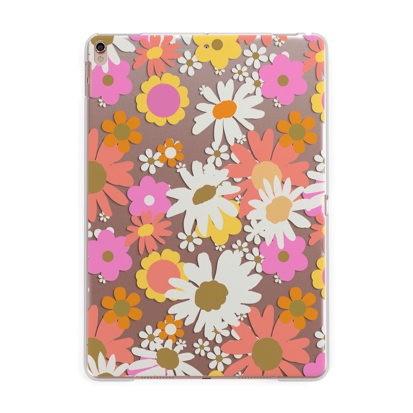 Seventies Floral Apple iPad Rose Gold Case