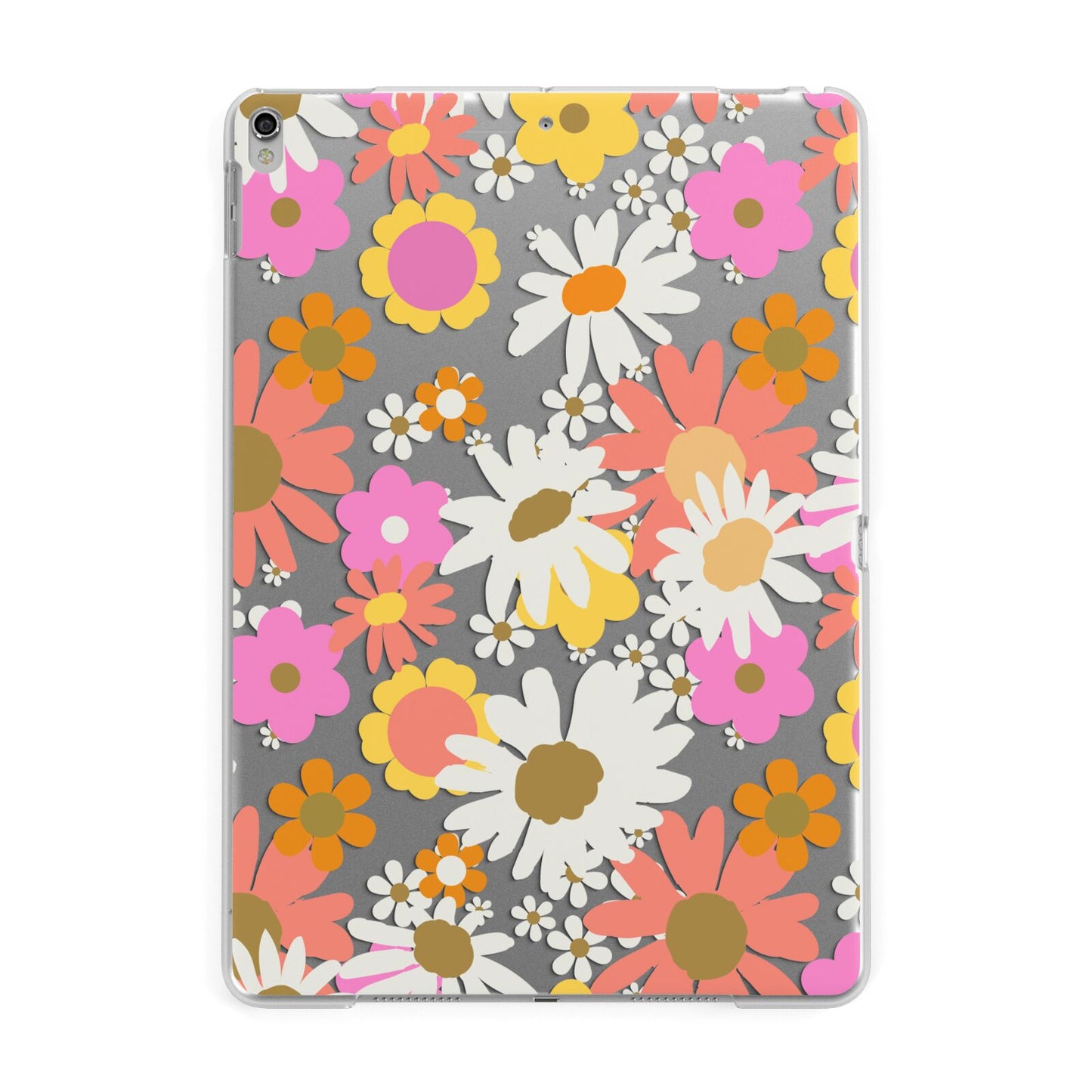 Seventies Floral Apple iPad Silver Case