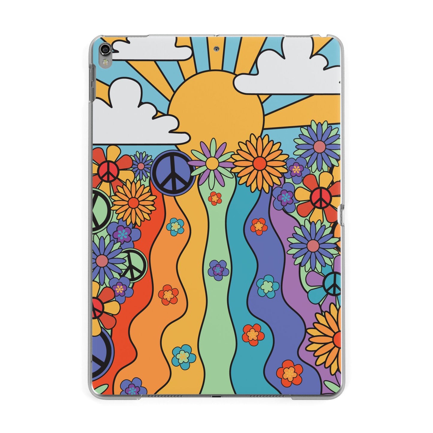 Seventies Groovy Retro Apple iPad Grey Case