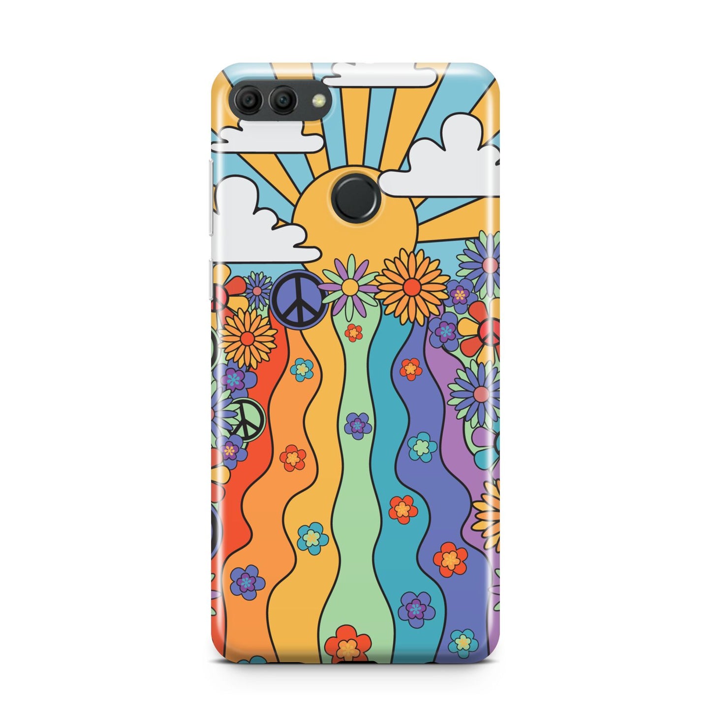 Seventies Groovy Retro Huawei Y9 2018