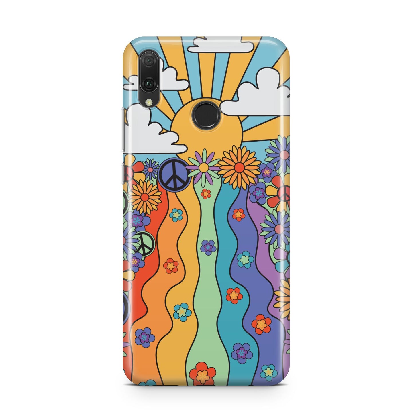 Seventies Groovy Retro Huawei Y9 2019