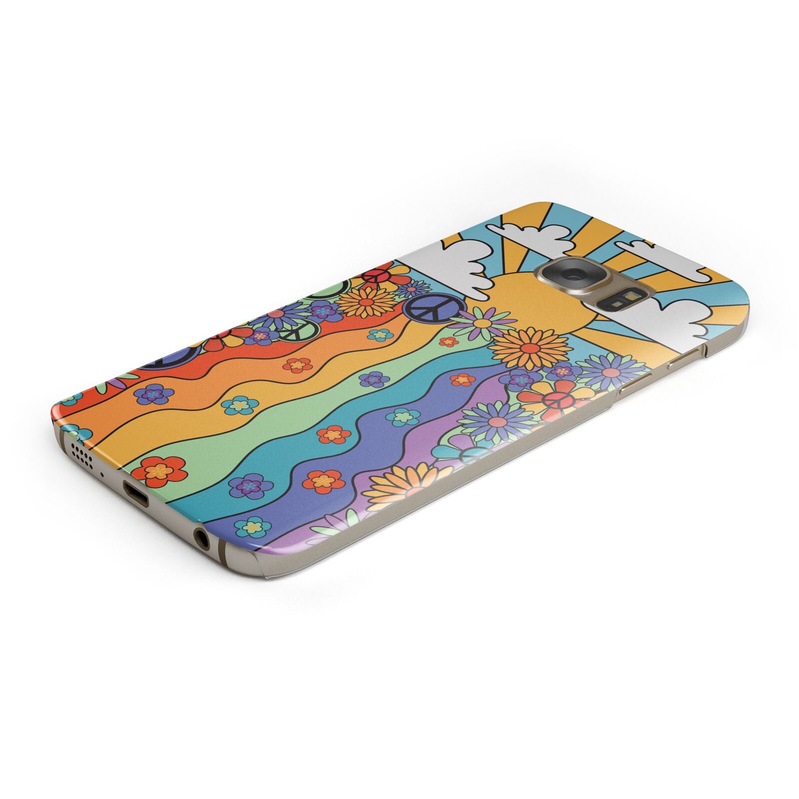 Seventies Groovy Retro Protective Samsung Galaxy Case Angled Image