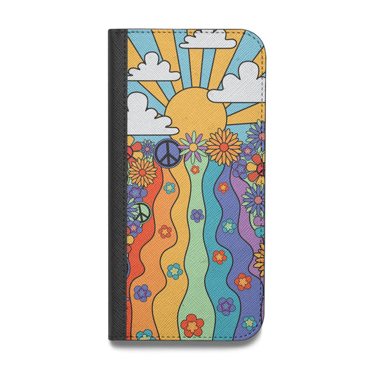 Seventies Groovy Retro Vegan Leather Flip iPhone Case