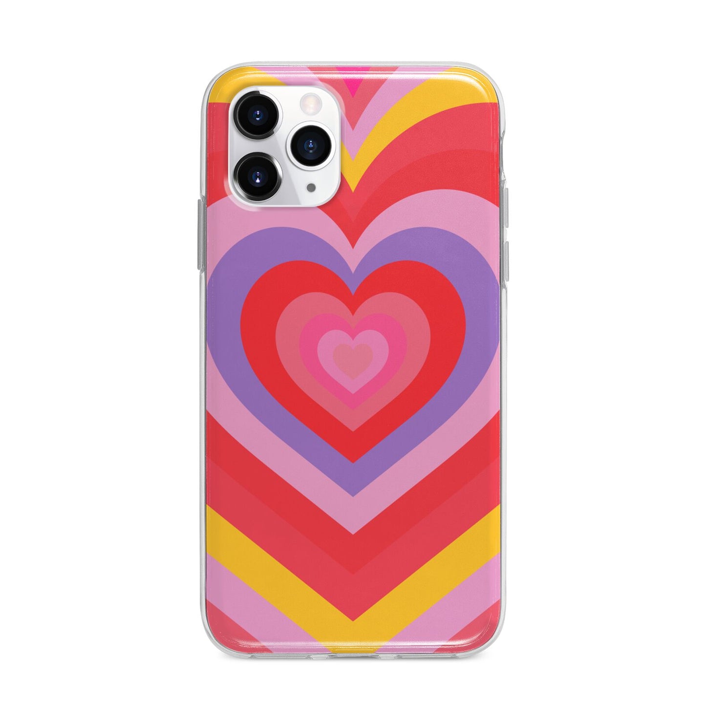 Seventies Heart Apple iPhone 11 Pro in Silver with Bumper Case