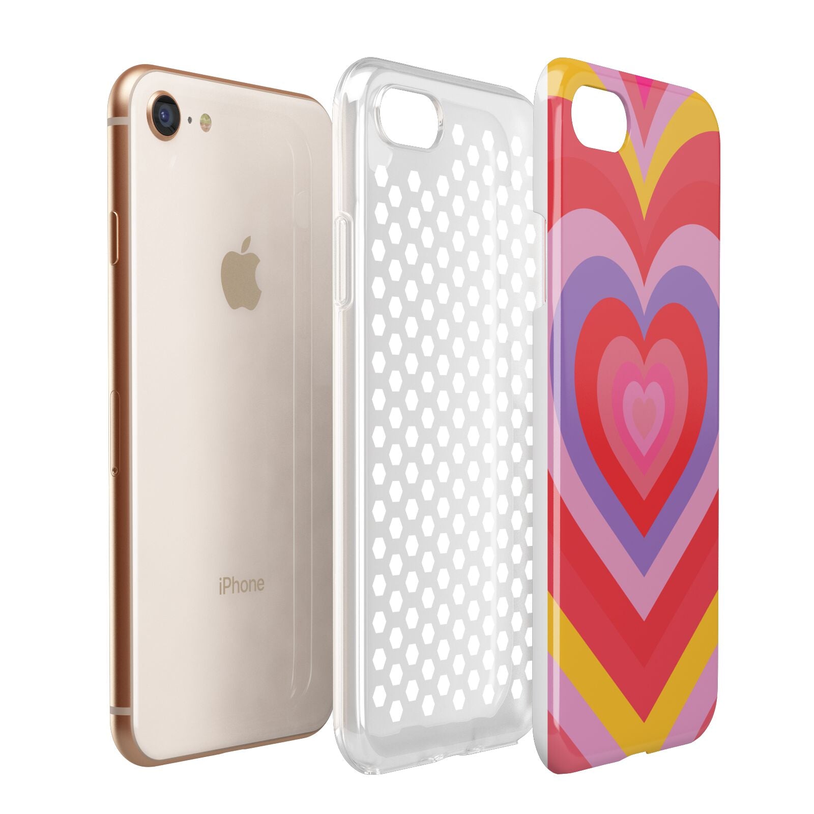 Seventies Heart Apple iPhone 7 8 3D Tough Case Expanded View