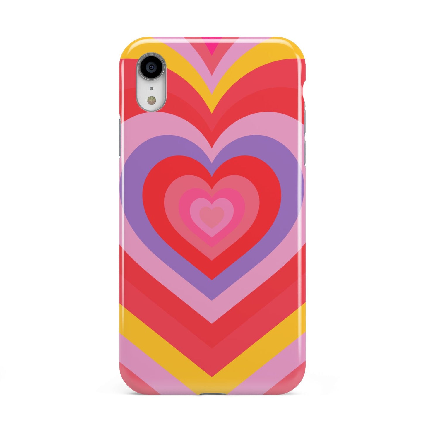 Seventies Heart Apple iPhone XR White 3D Tough Case