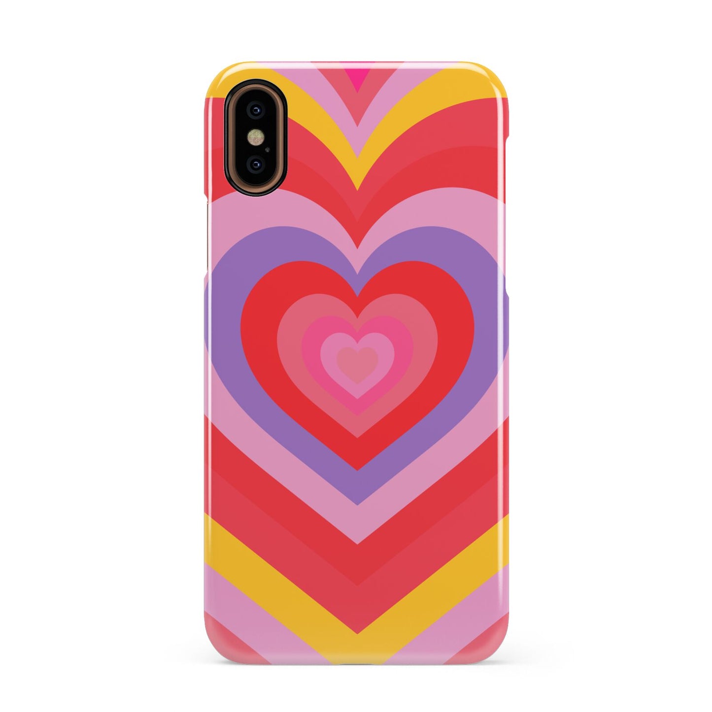 Seventies Heart Apple iPhone XS 3D Snap Case