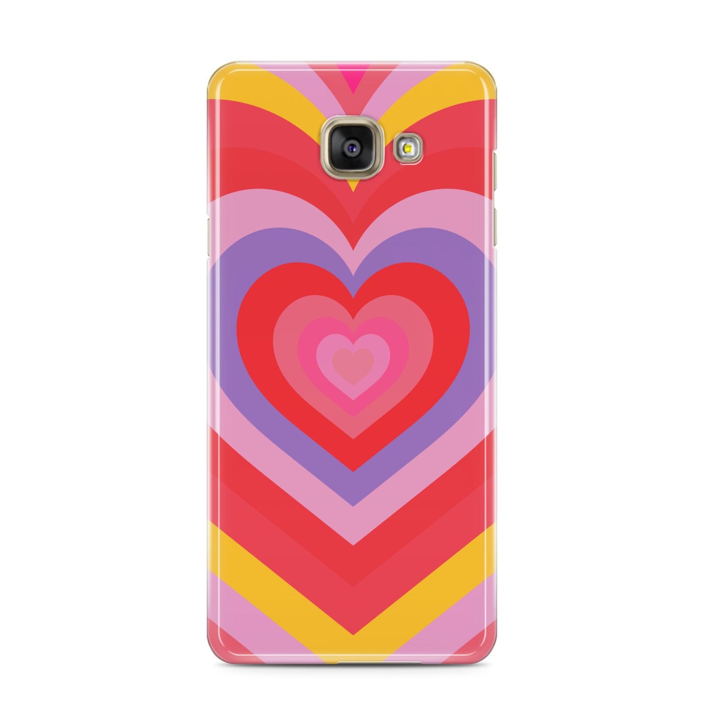 Seventies Heart Samsung Galaxy A3 2016 Case on gold phone