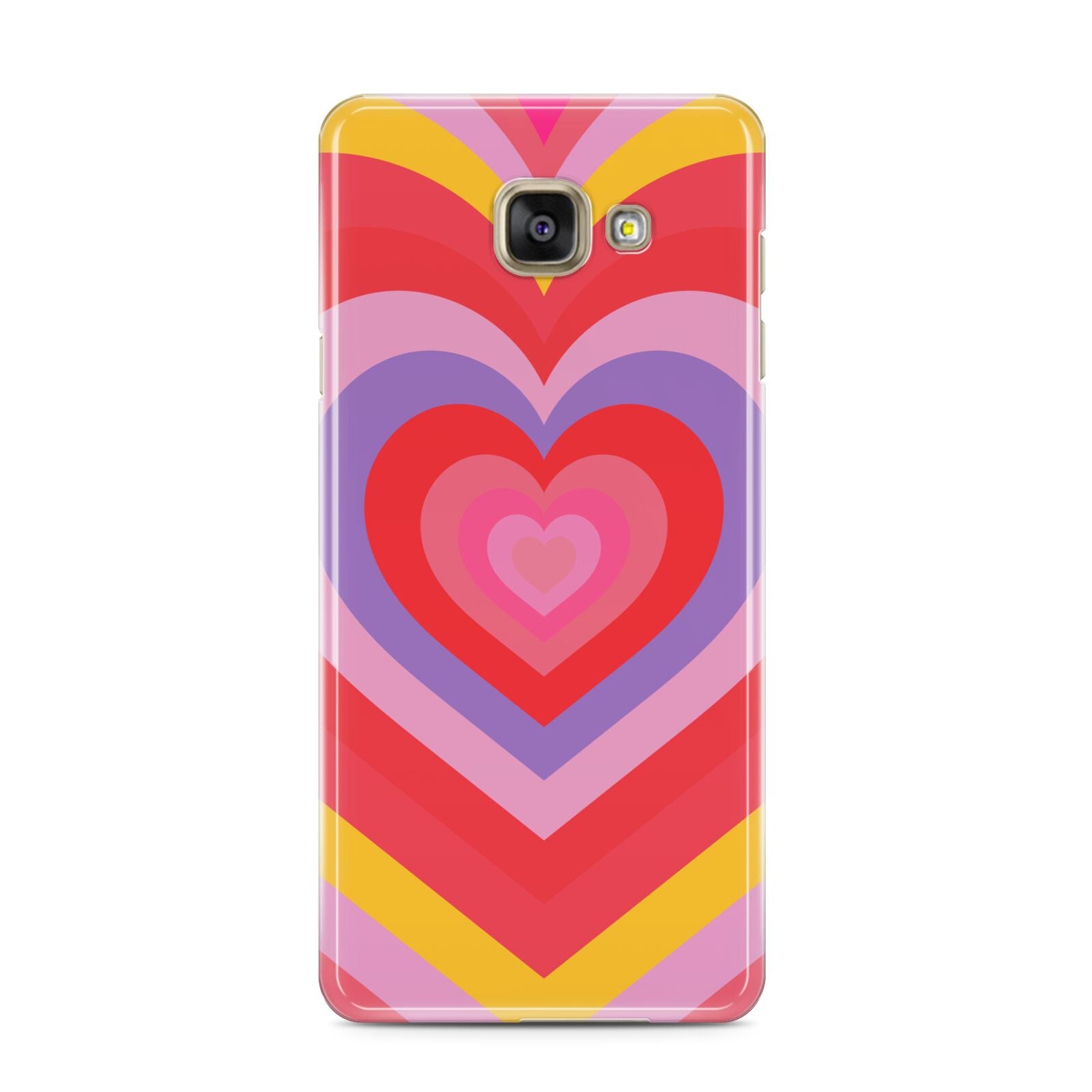 Seventies Heart Samsung Galaxy A3 2016 Case on gold phone