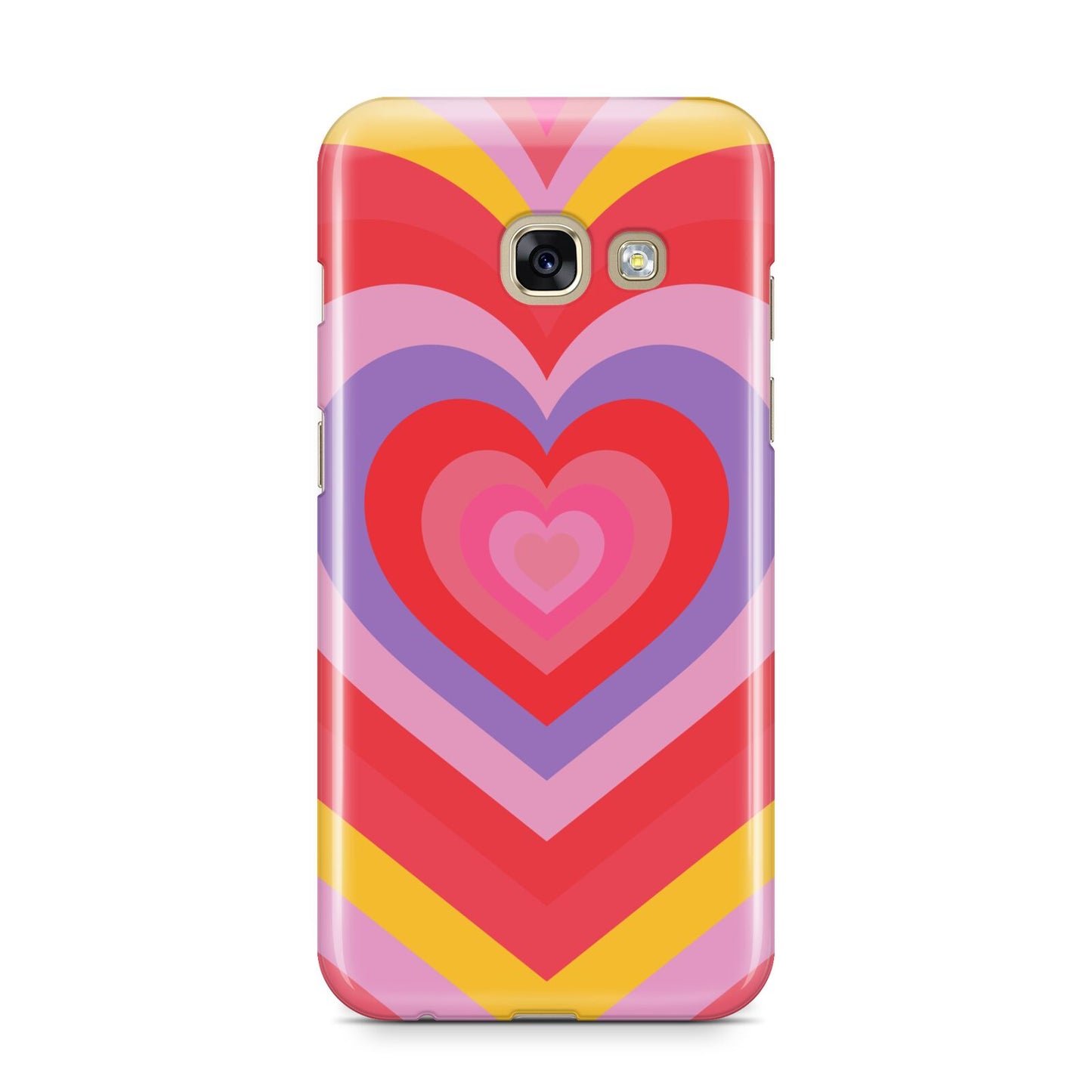 Seventies Heart Samsung Galaxy A3 2017 Case on gold phone